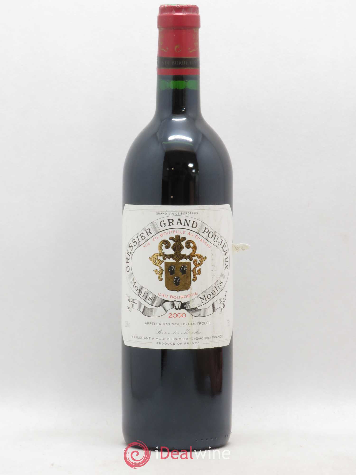 Château Gressier Grand Poujeaux Cru Bourgeois 2000 - Lot de 1 bouteille - 0