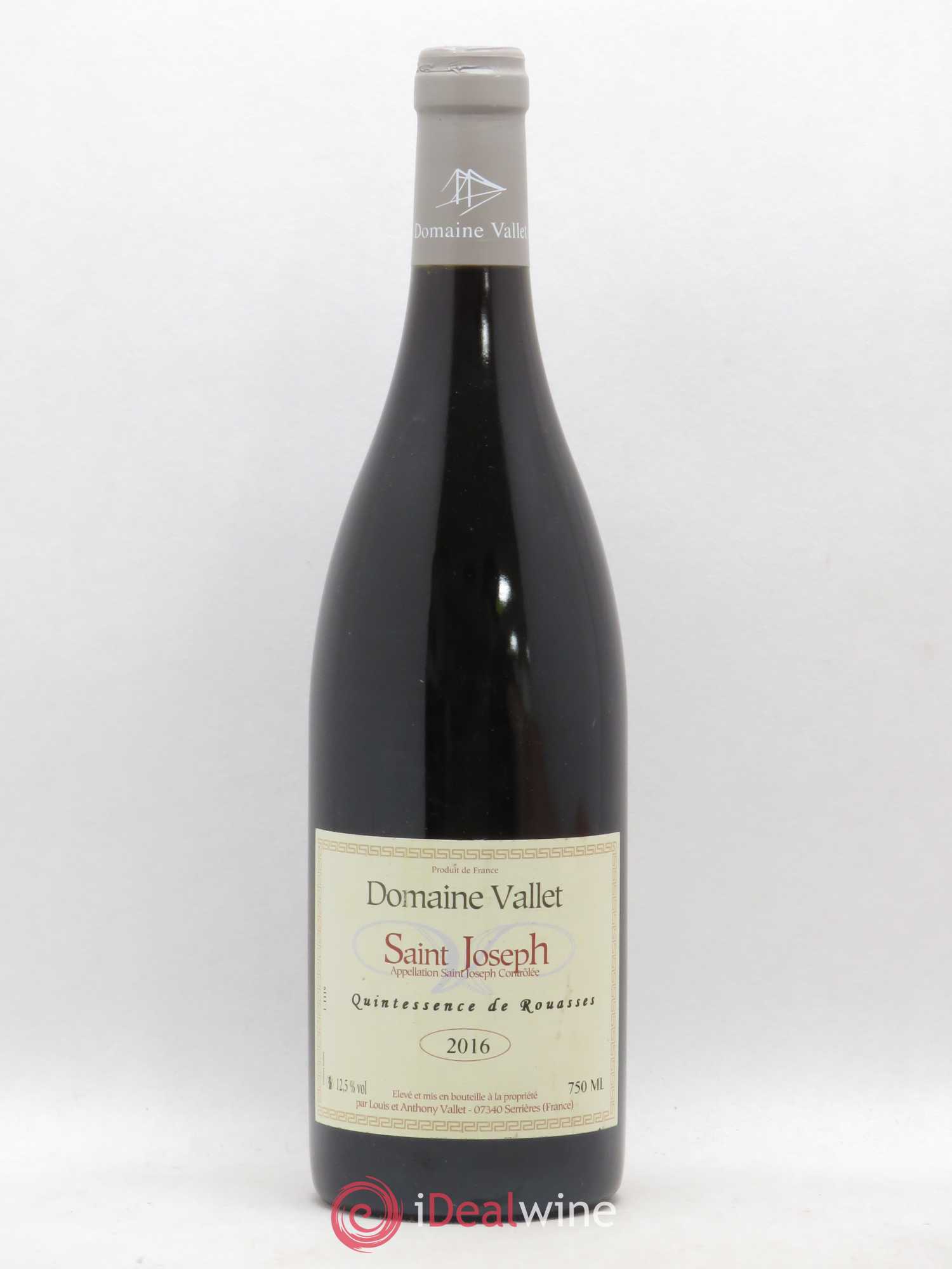 Saint-Joseph cuvée Quintessence de Rouasses Domaine Vallet 2016 - Lot de 1 bouteille - 0
