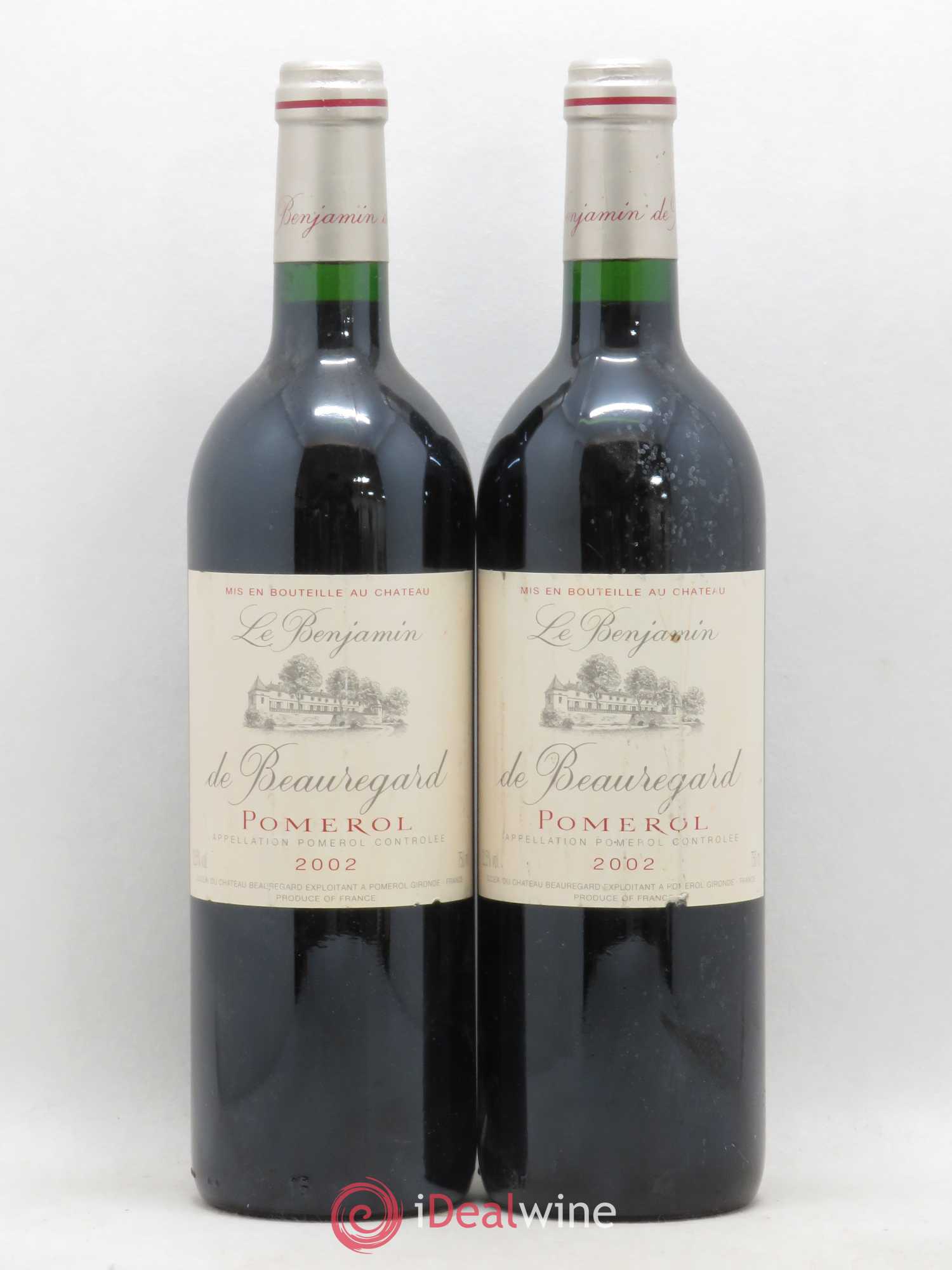 Pomerol Le Benjamin de Beauregard 2002 - Lot de 2 bouteilles - 0
