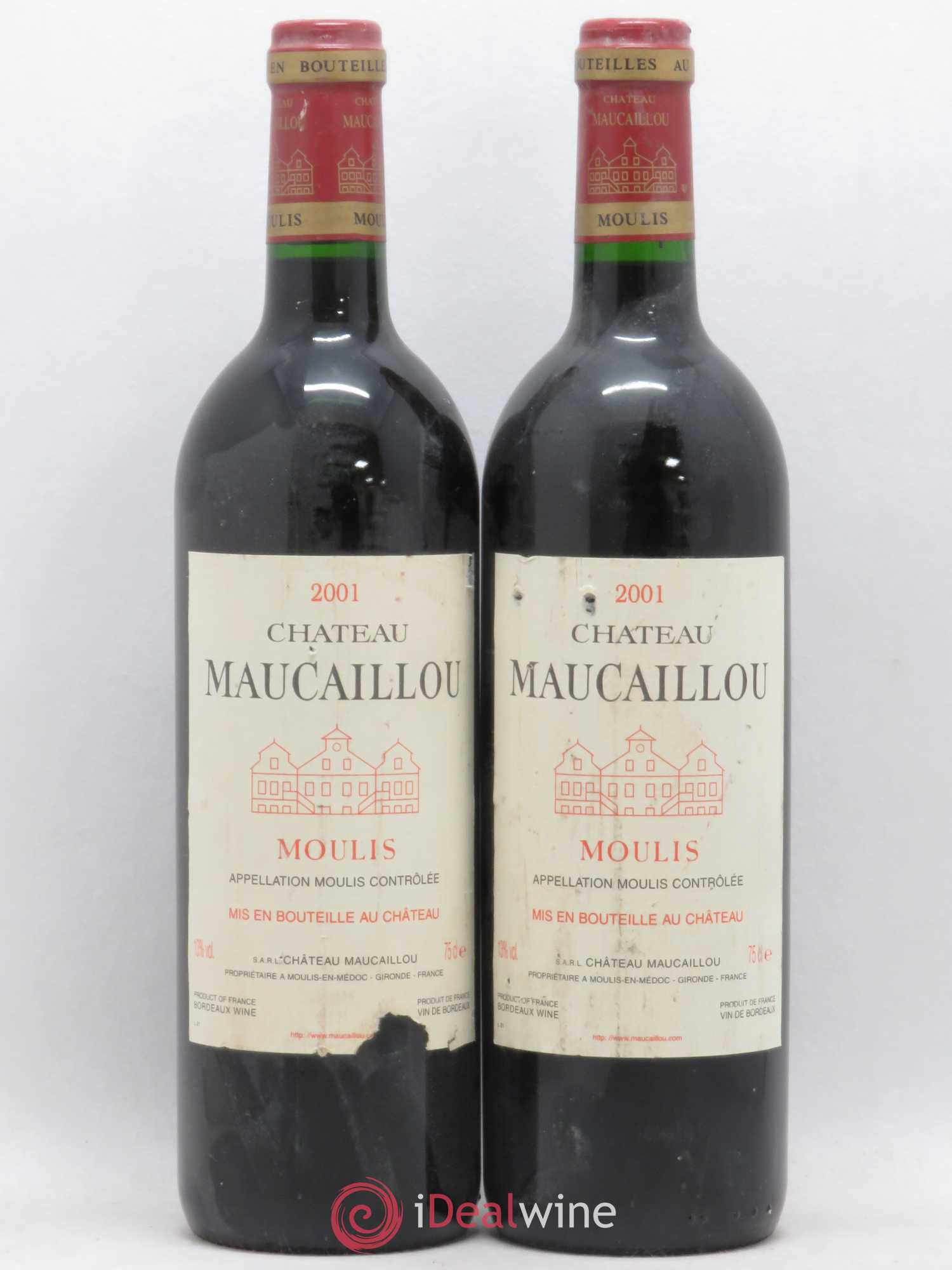 Château Maucaillou 2001 - Lot de 2 bouteilles - 0