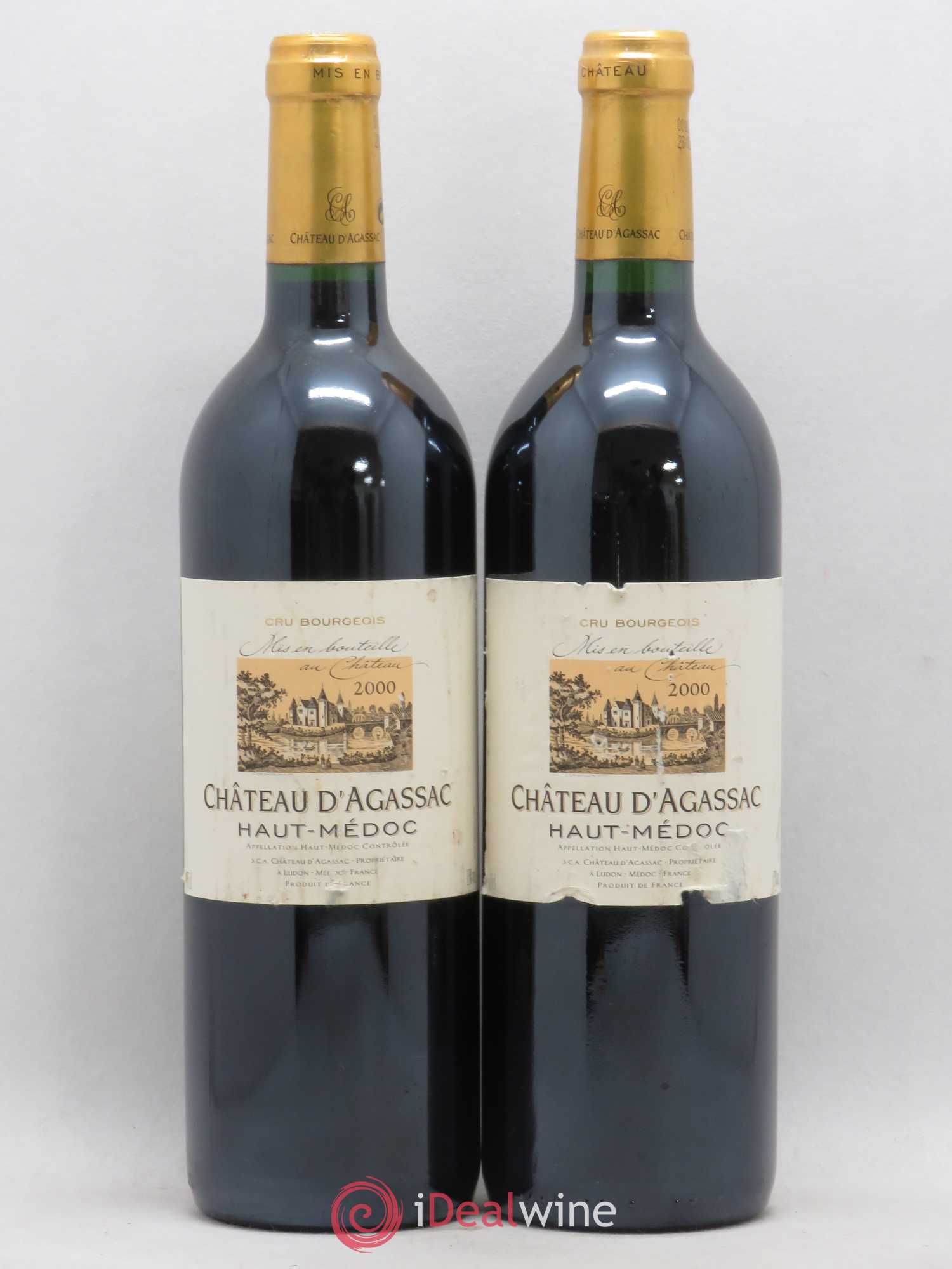 Château d' Agassac Cru Bourgeois 2000 - Lot de 2 bouteilles - 0