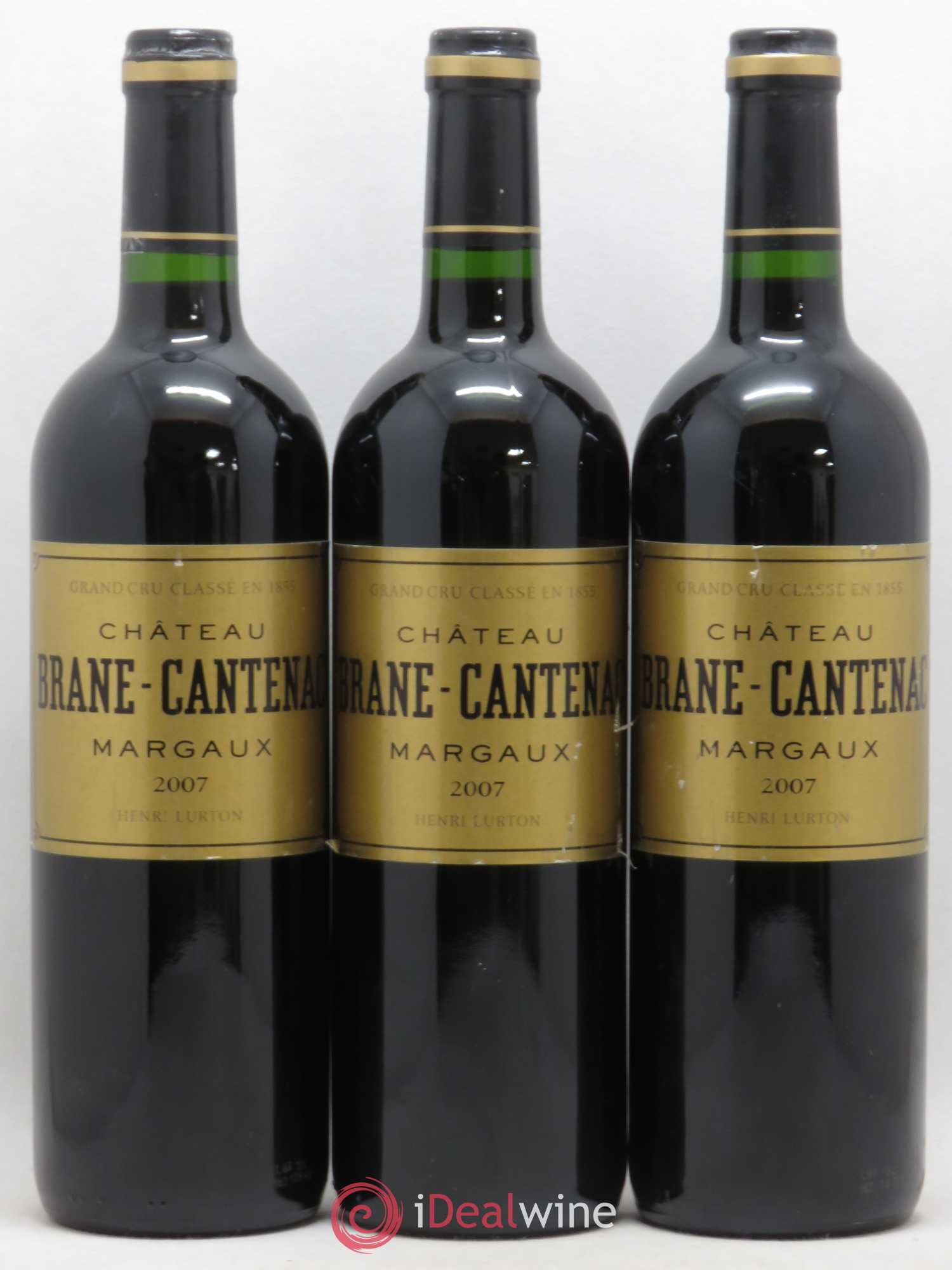Château Brane Cantenac 2ème Grand Cru Classé 2007 - Lot de 3 bouteilles - 0