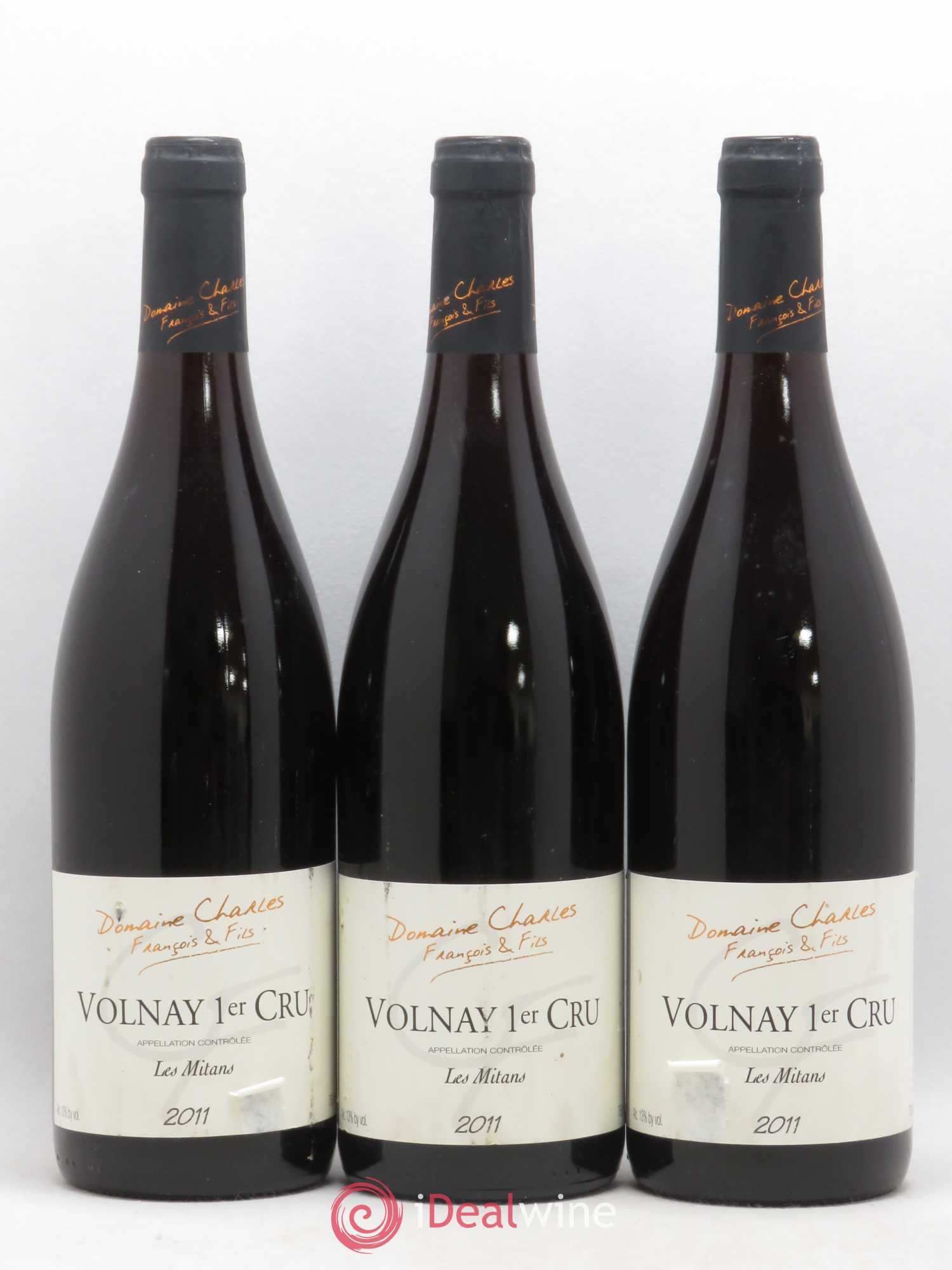 Volnay 1er Cru Mitans Francois Charles (sans prix de réserve) 2011 - Posten von 3 Flaschen - 0