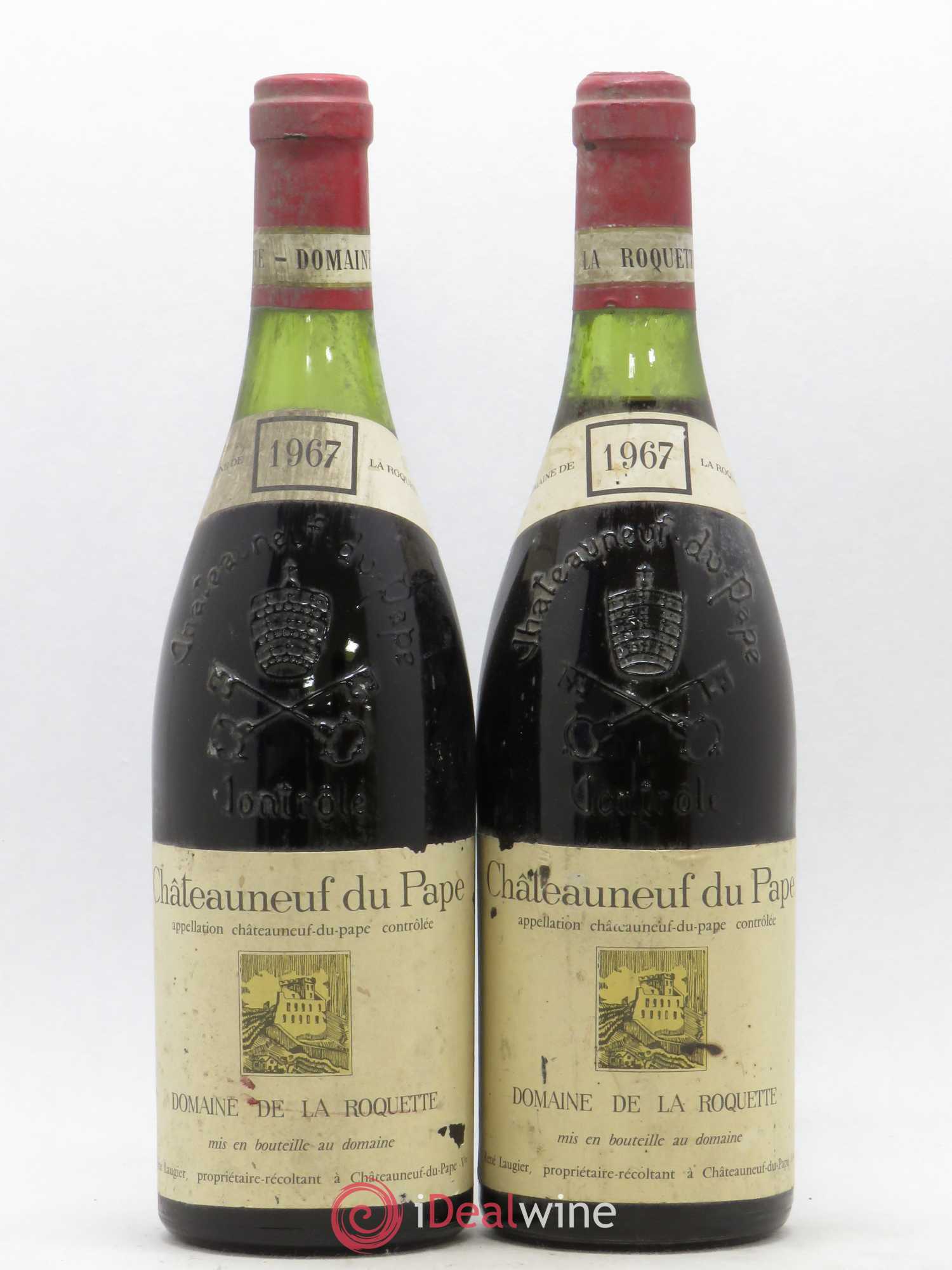 Châteauneuf-du-Pape Domaine de la Roquette 1967 - Lot of 2 bottles - 0