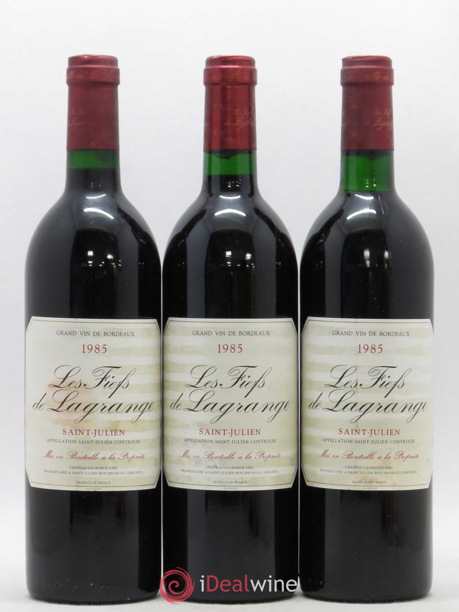 Les Fiefs de Lagrange Second Vin (sans prix de réserve) 1985 - Lot de 3 bouteilles - 0