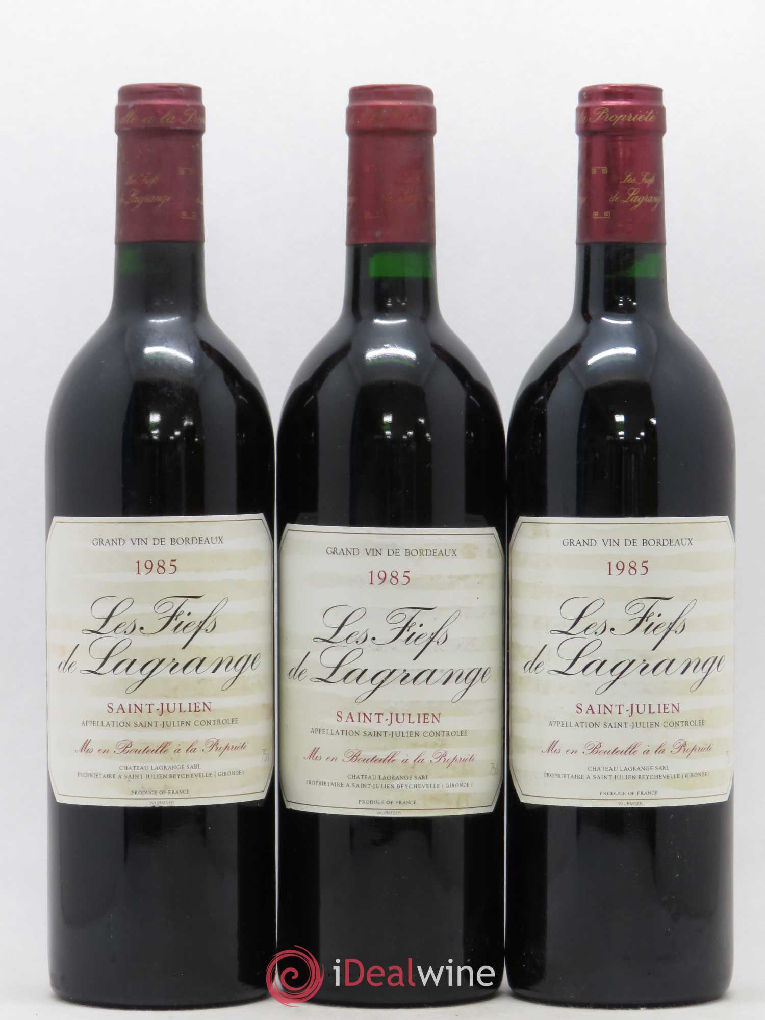 Les Fiefs de Lagrange Second Vin (sans prix de réserve) 1985 - Lot de 3 bouteilles - 0