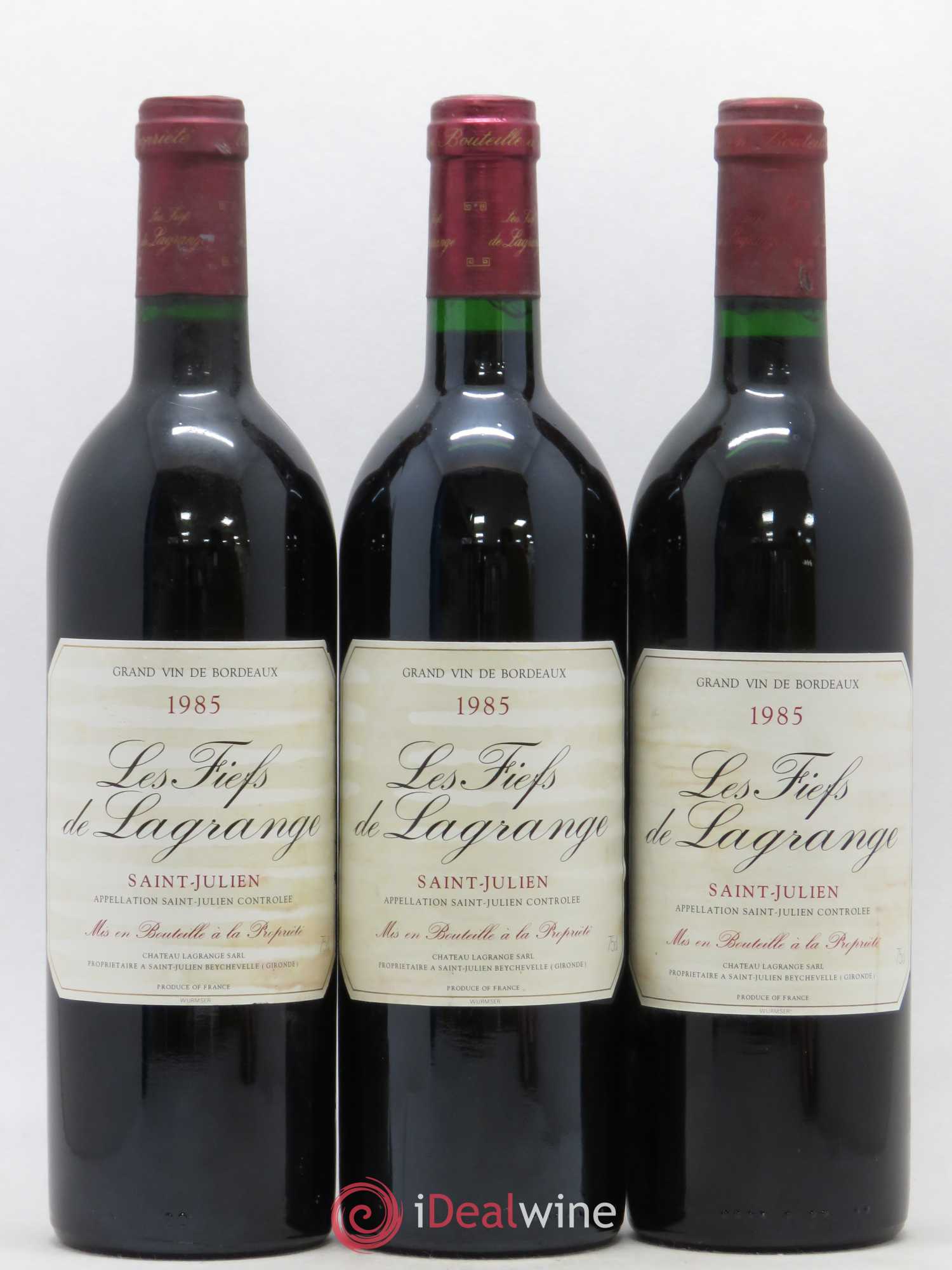 Les Fiefs de Lagrange Second Vin (sans prix de réserve) 1985 - Lot de 3 bouteilles - 0