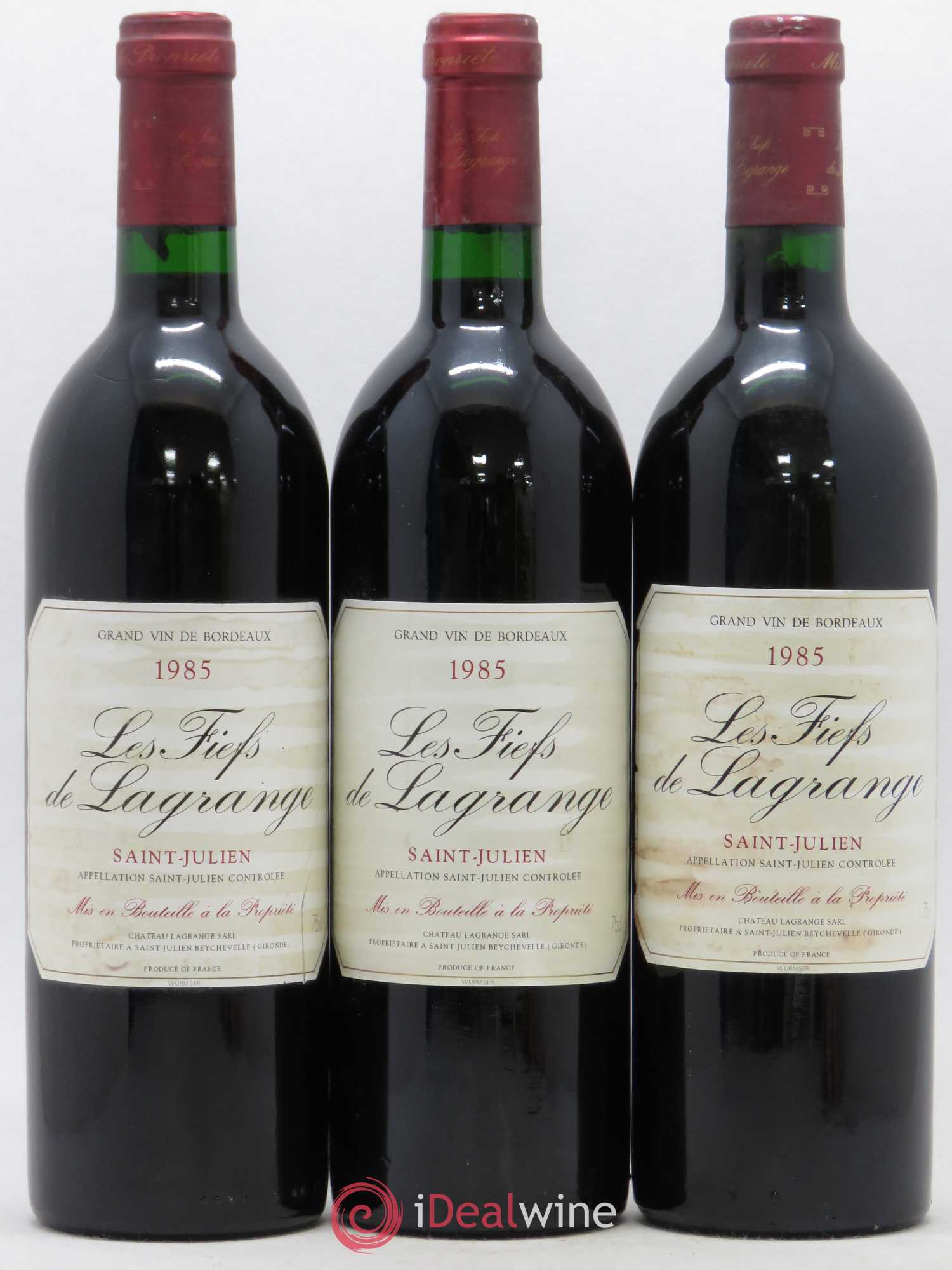 Les Fiefs de Lagrange Second Vin (sans prix de réserve) 1985 - Lot de 3 bouteilles - 0