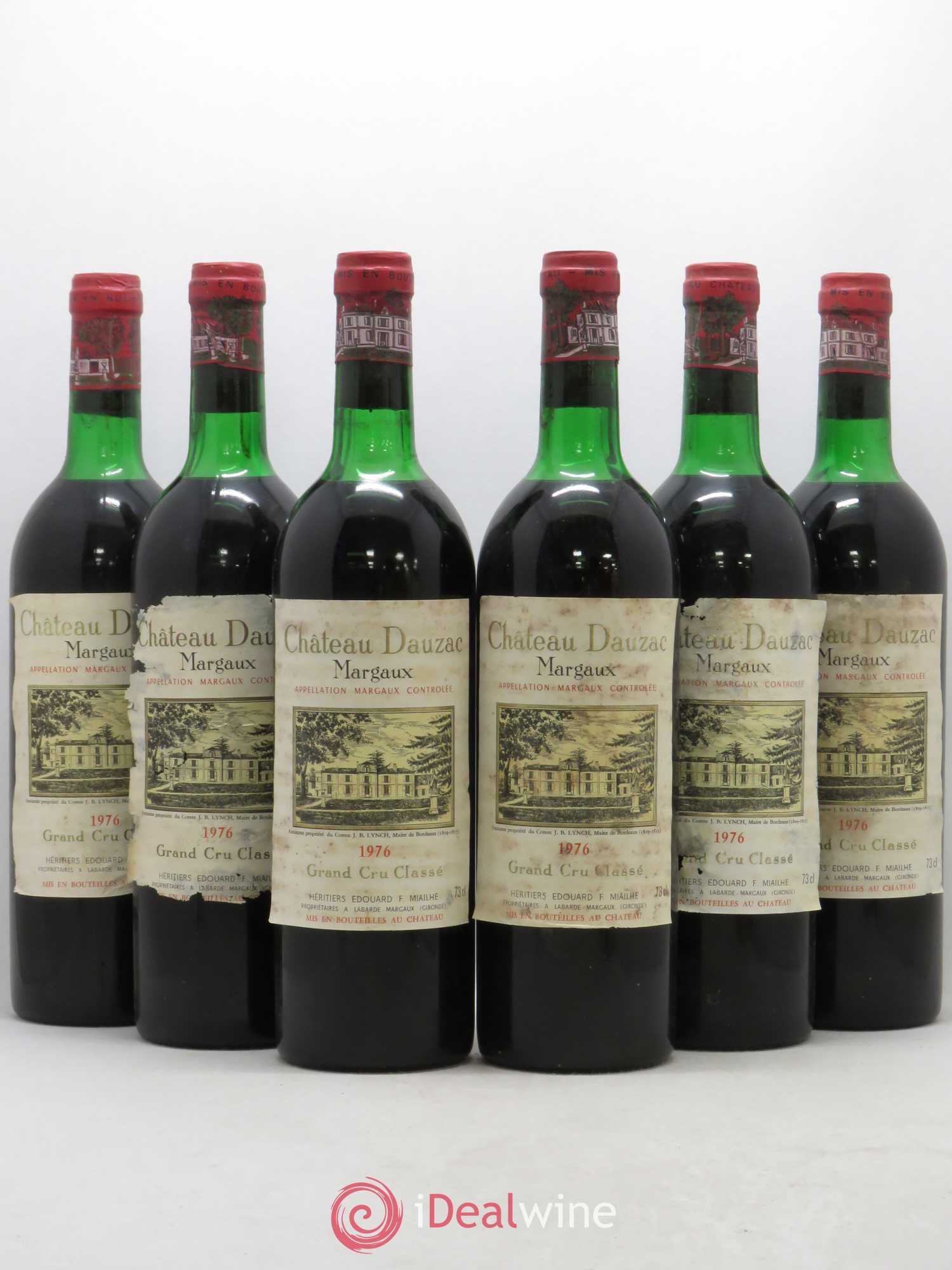 Château Dauzac 5ème Grand Cru Classé 1976 - Lot de 6 bouteilles - 0