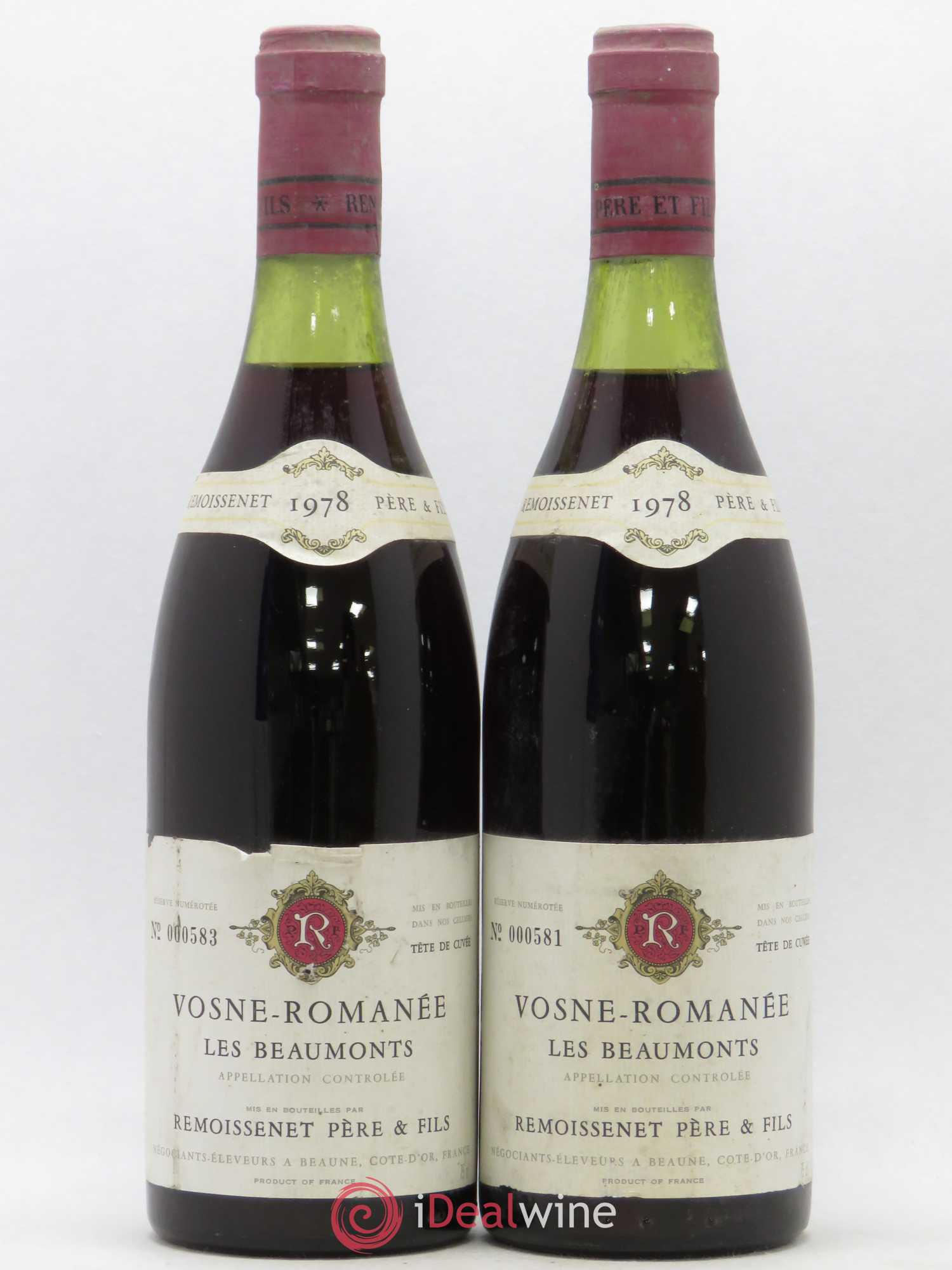 Vosne-Romanée Les Beaumonts Remoissenet 1978 - Posten von 2 Flaschen - 0