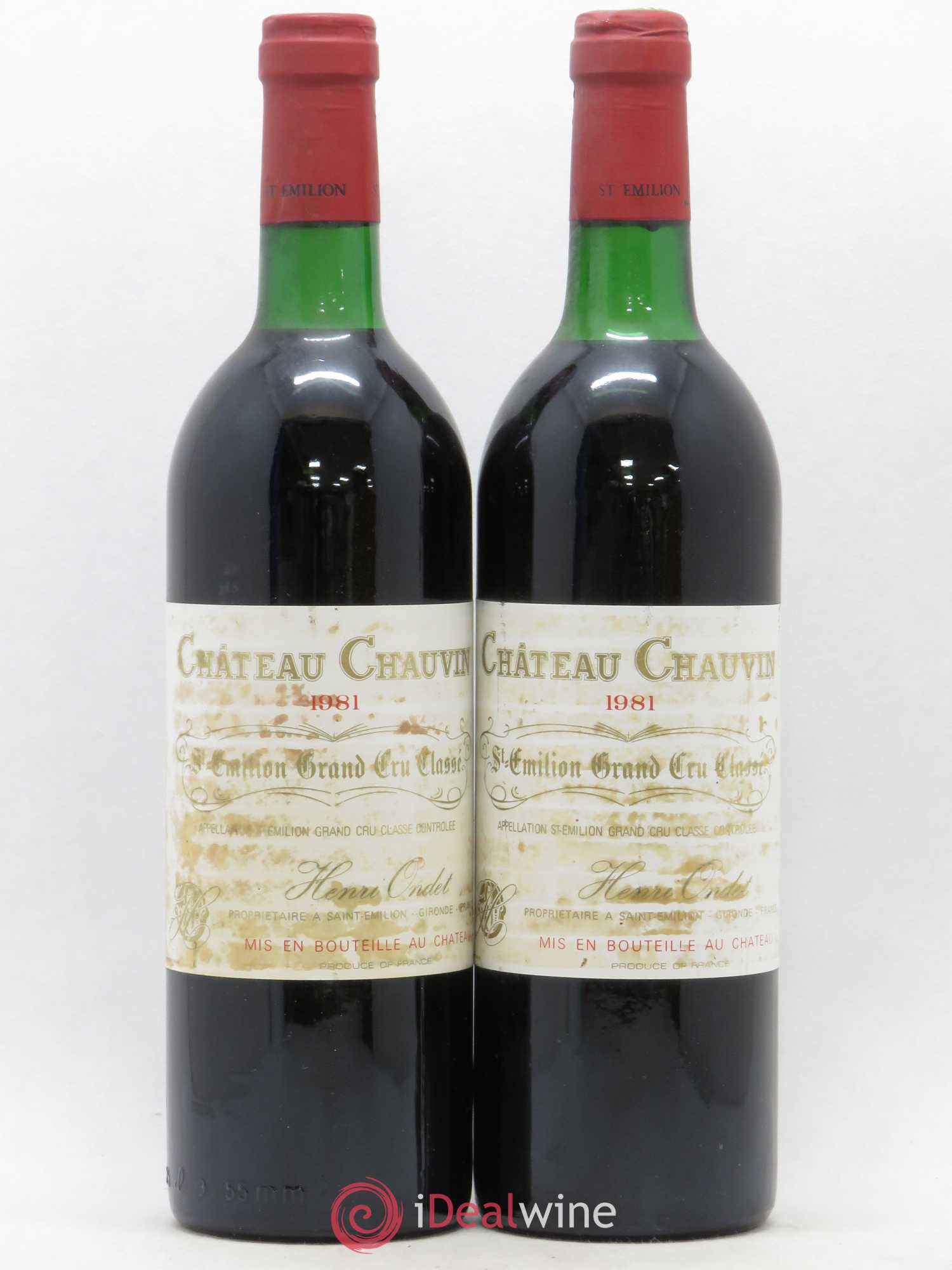Château Chauvin Grand Cru Classé 1981 - Lot de 2 bouteilles - 0