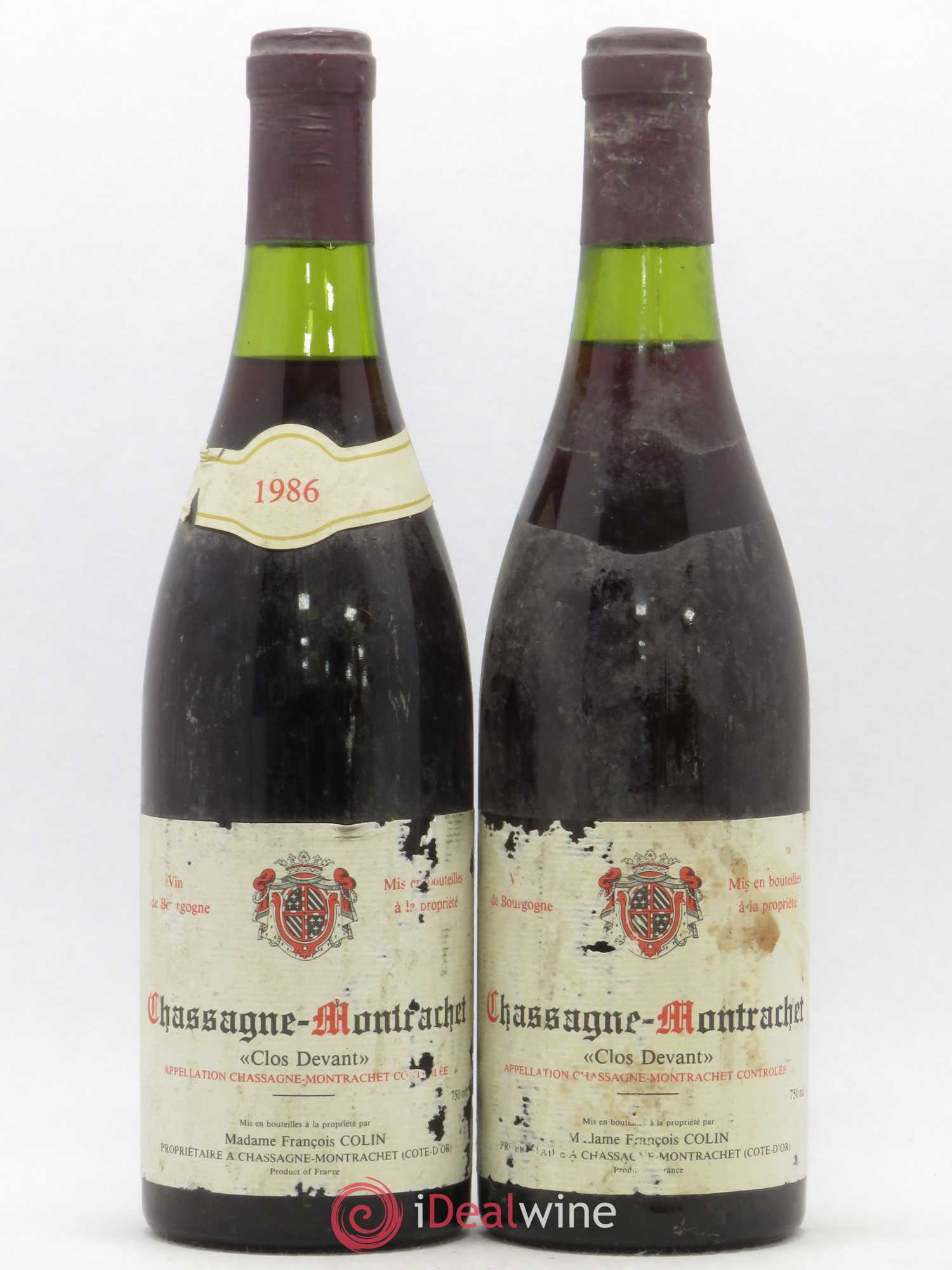 Chassagne-Montrachet Clos Devant François Colin 1986 - Lot de 2 bouteilles - 0
