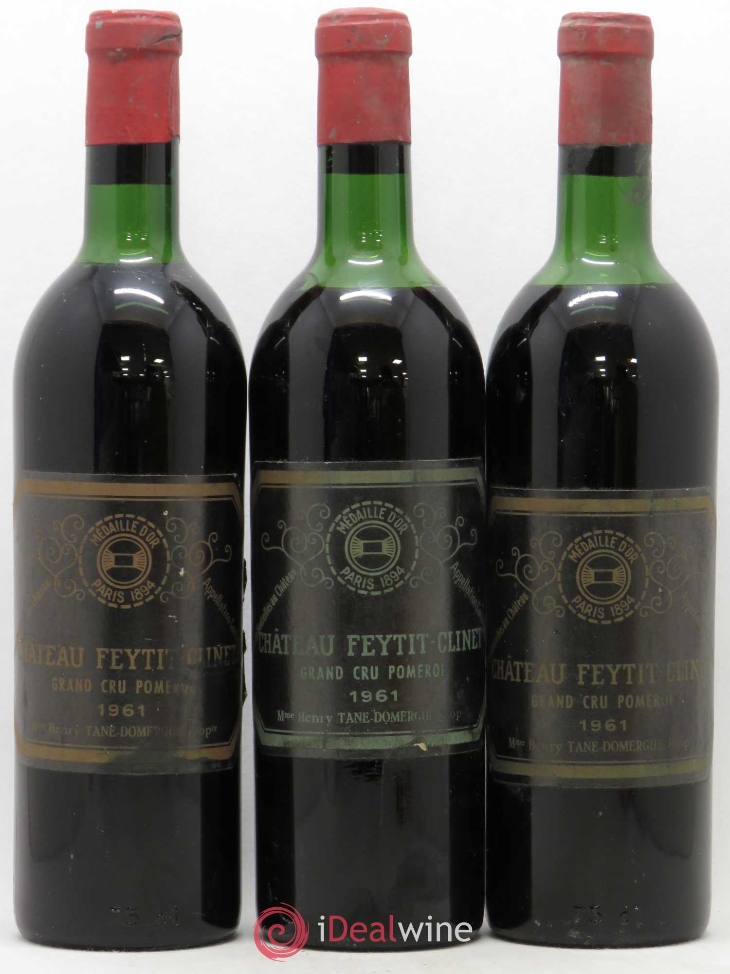 Château Feytit-Clinet 1961 - Lot de 3 bouteilles - 0