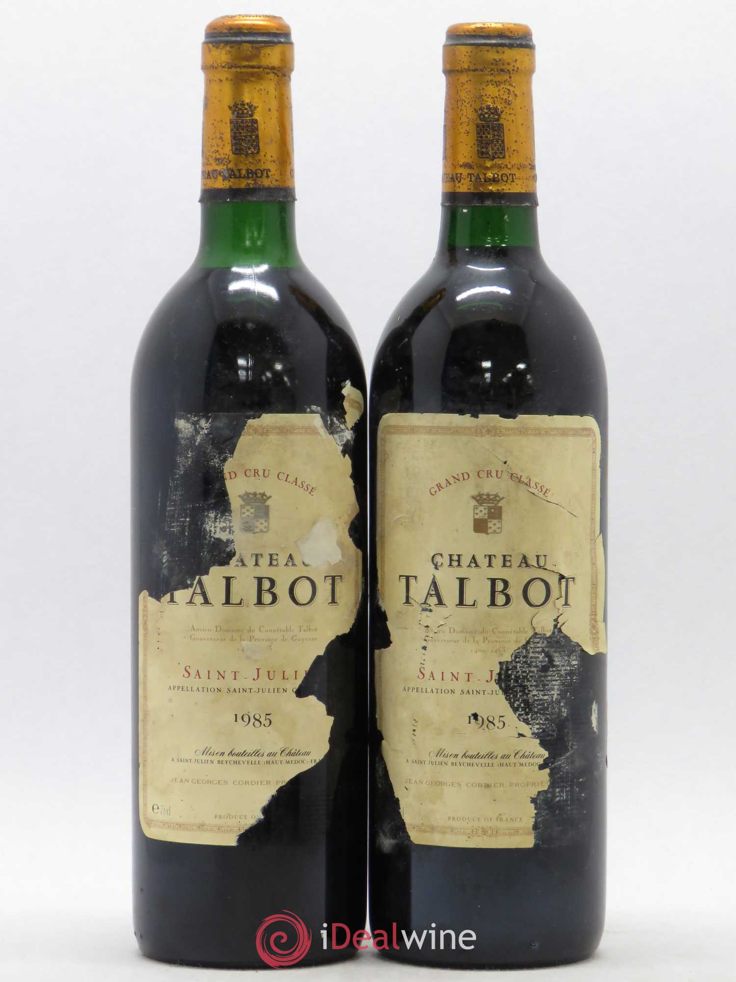 Château Talbot 4ème Grand Cru Classé 1985 - Lot de 2 bouteilles - 0