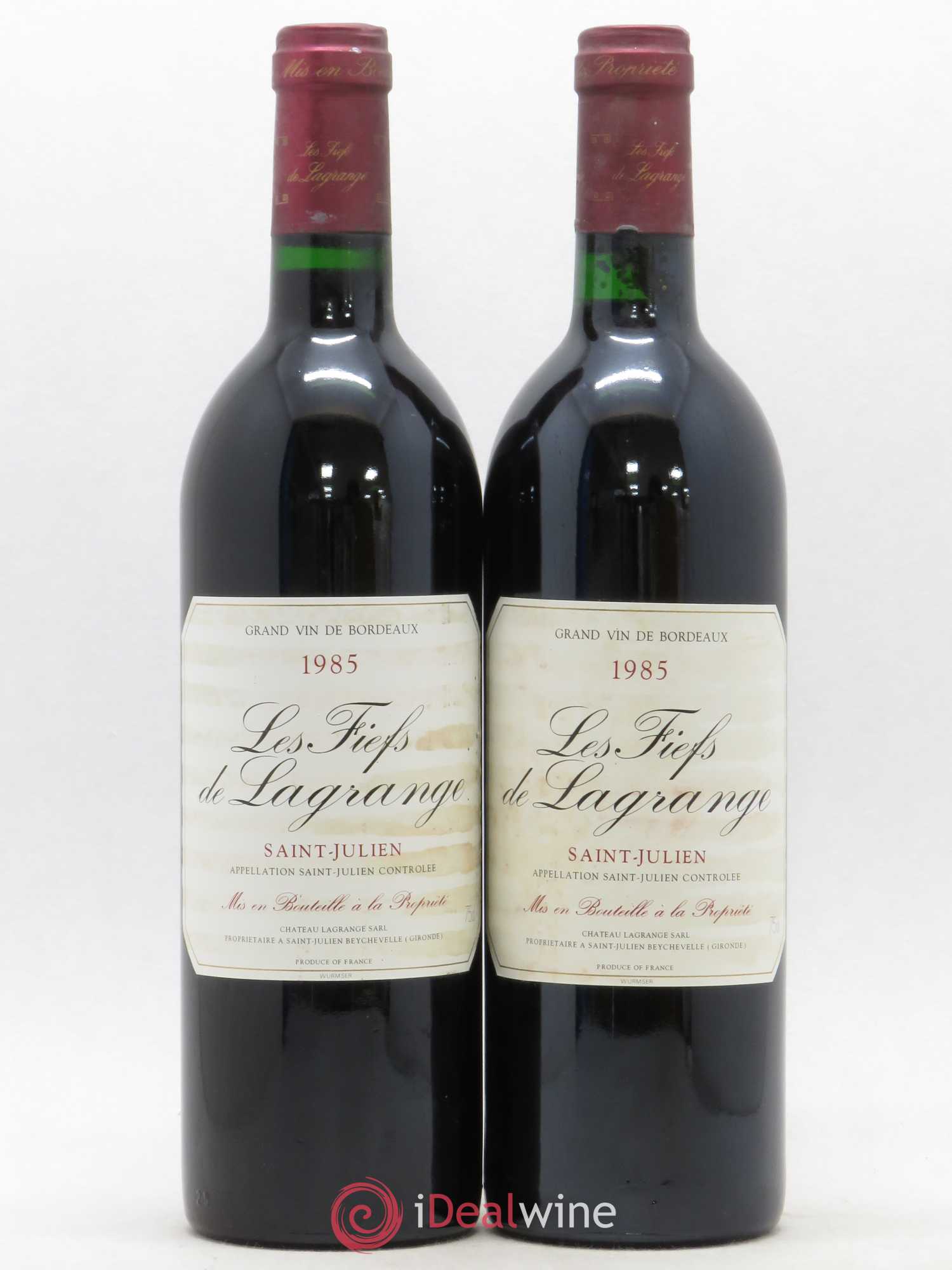Les Fiefs de Lagrange Second Vin 1985 - Lot de 2 bouteilles - 0