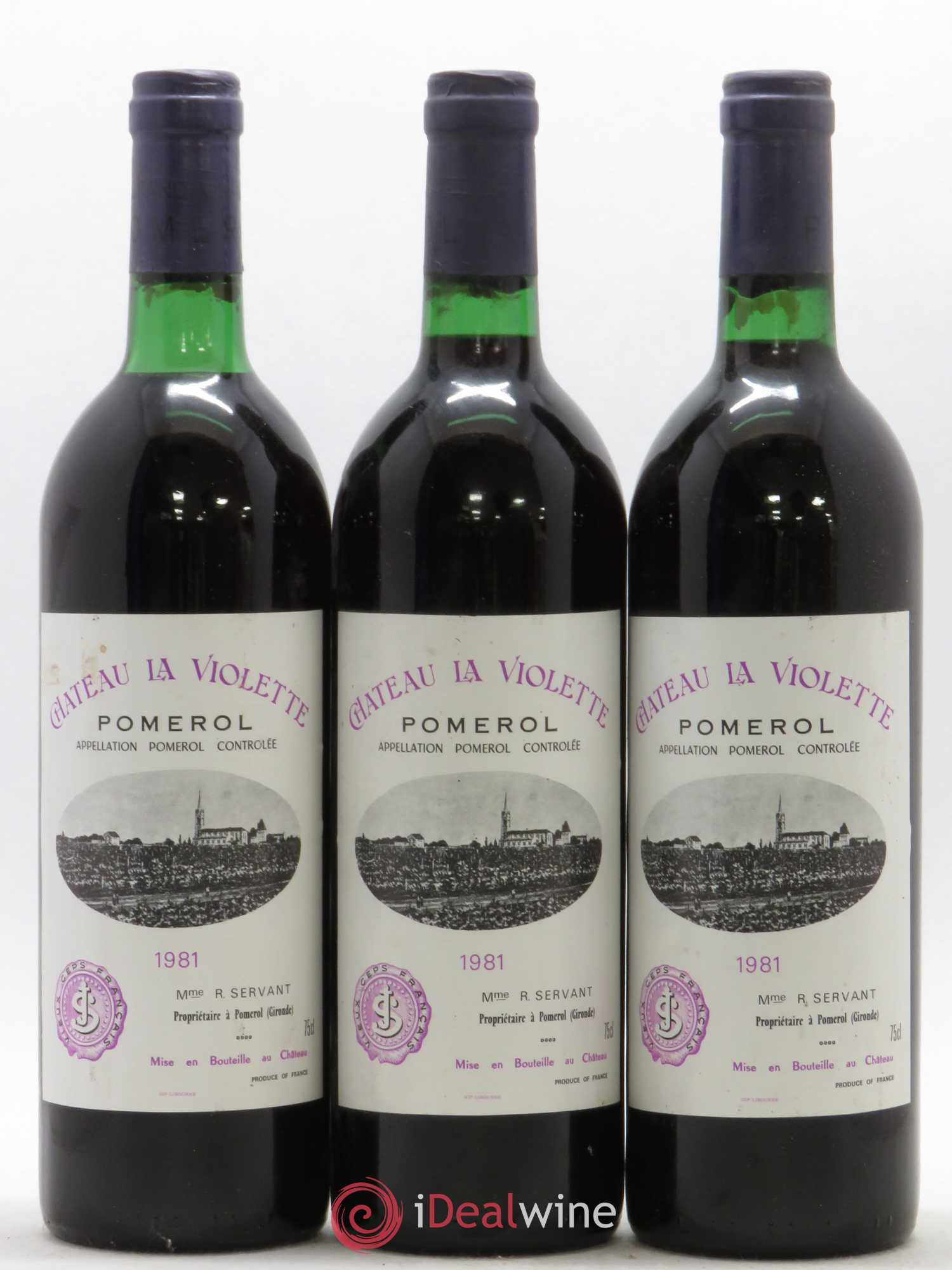 Château la Violette 1981 - Lot de 3 bouteilles - 0