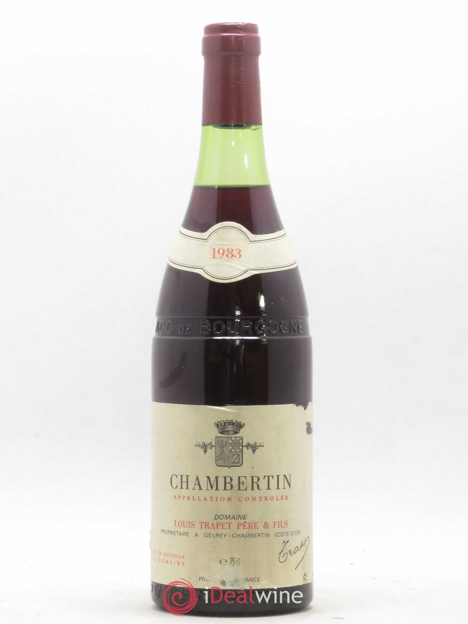 Chambertin Grand Cru Domaine Trapet 1983 - Lot de 1 bouteille - 0