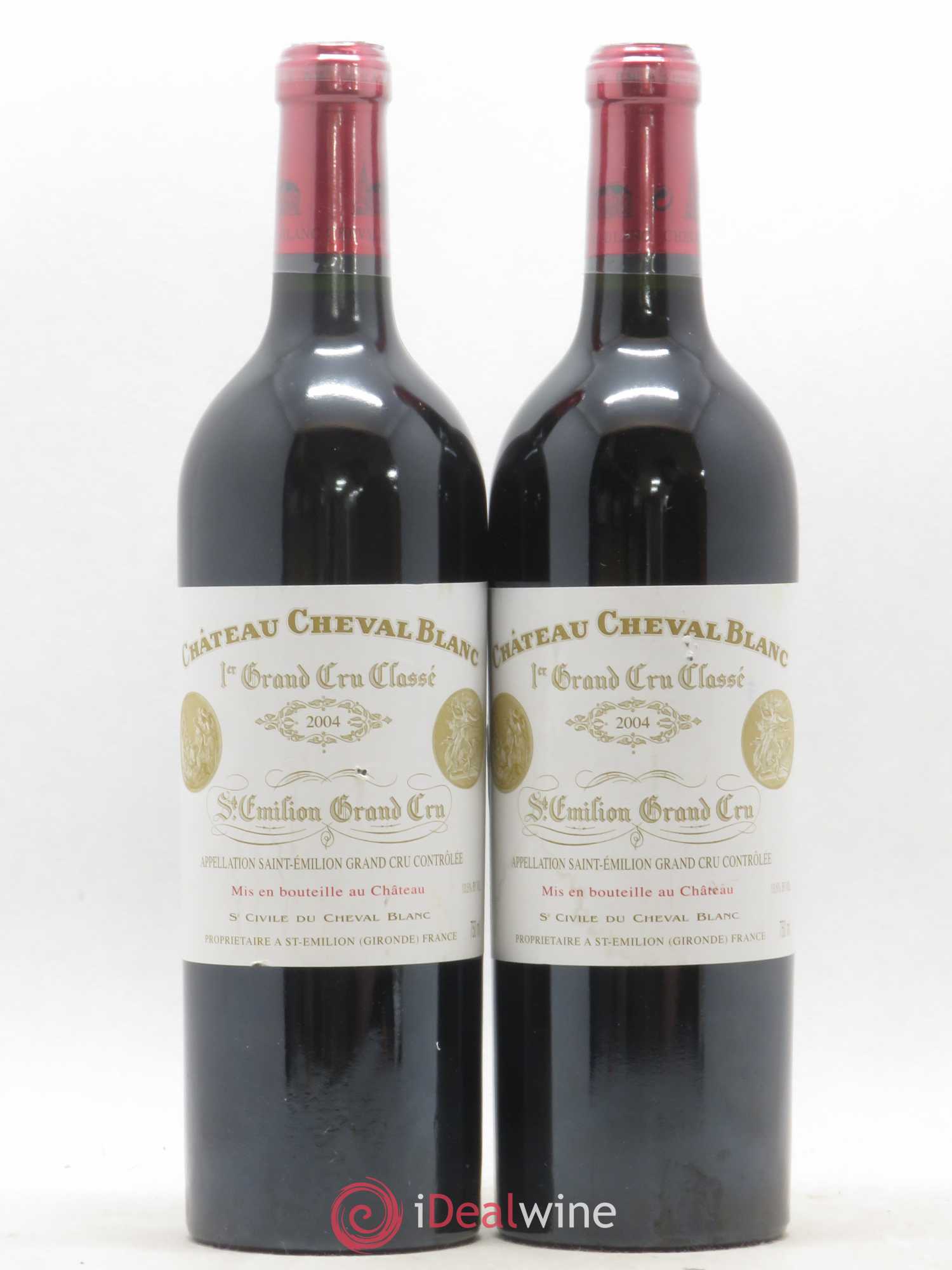 Château Cheval Blanc 1er Grand Cru Classé A 2004 - Lot de 2 bouteilles - 0