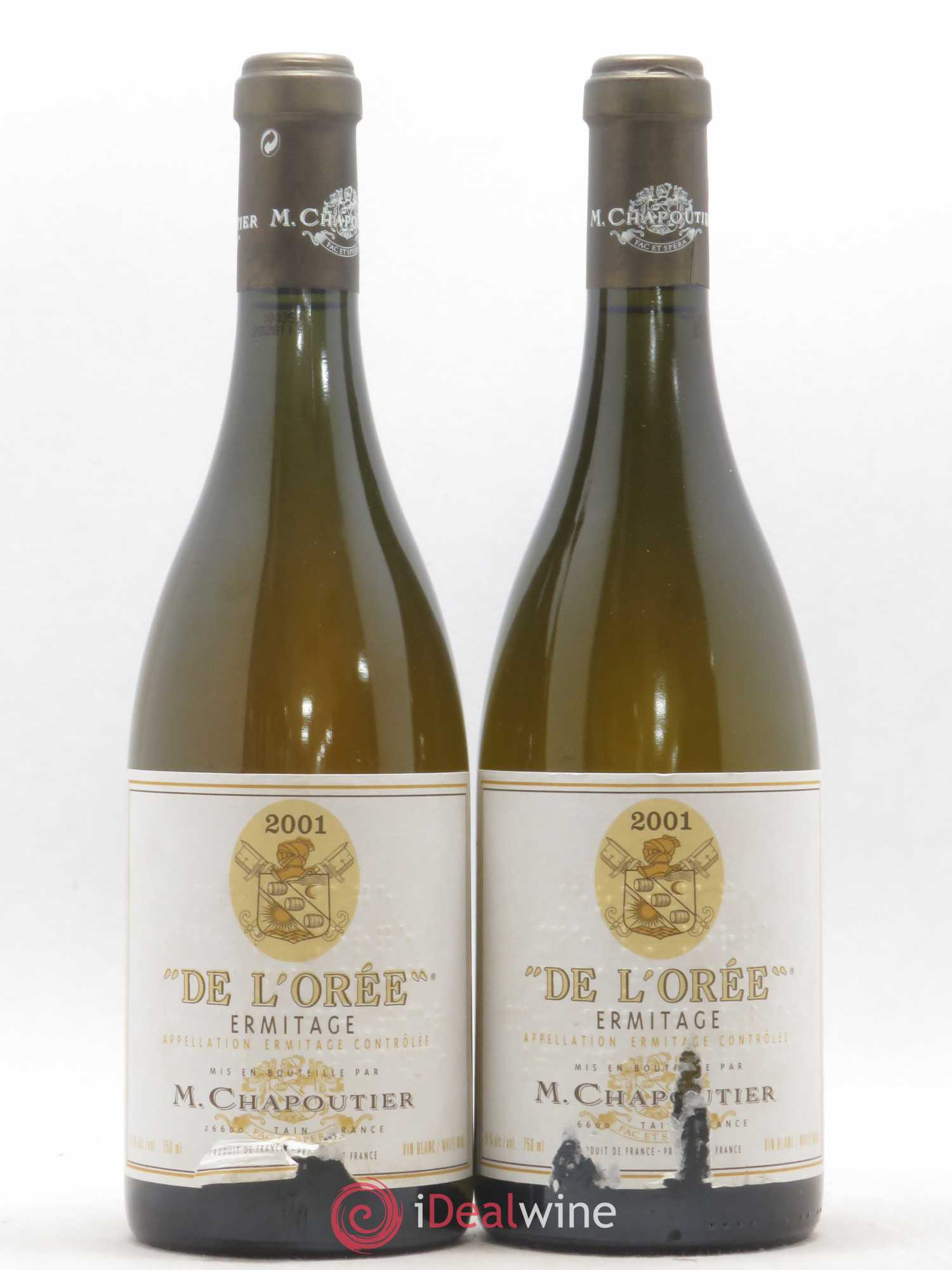 Hermitage Ermitage de l'Orée Chapoutier 2001 - Lot de 2 bouteilles - 0