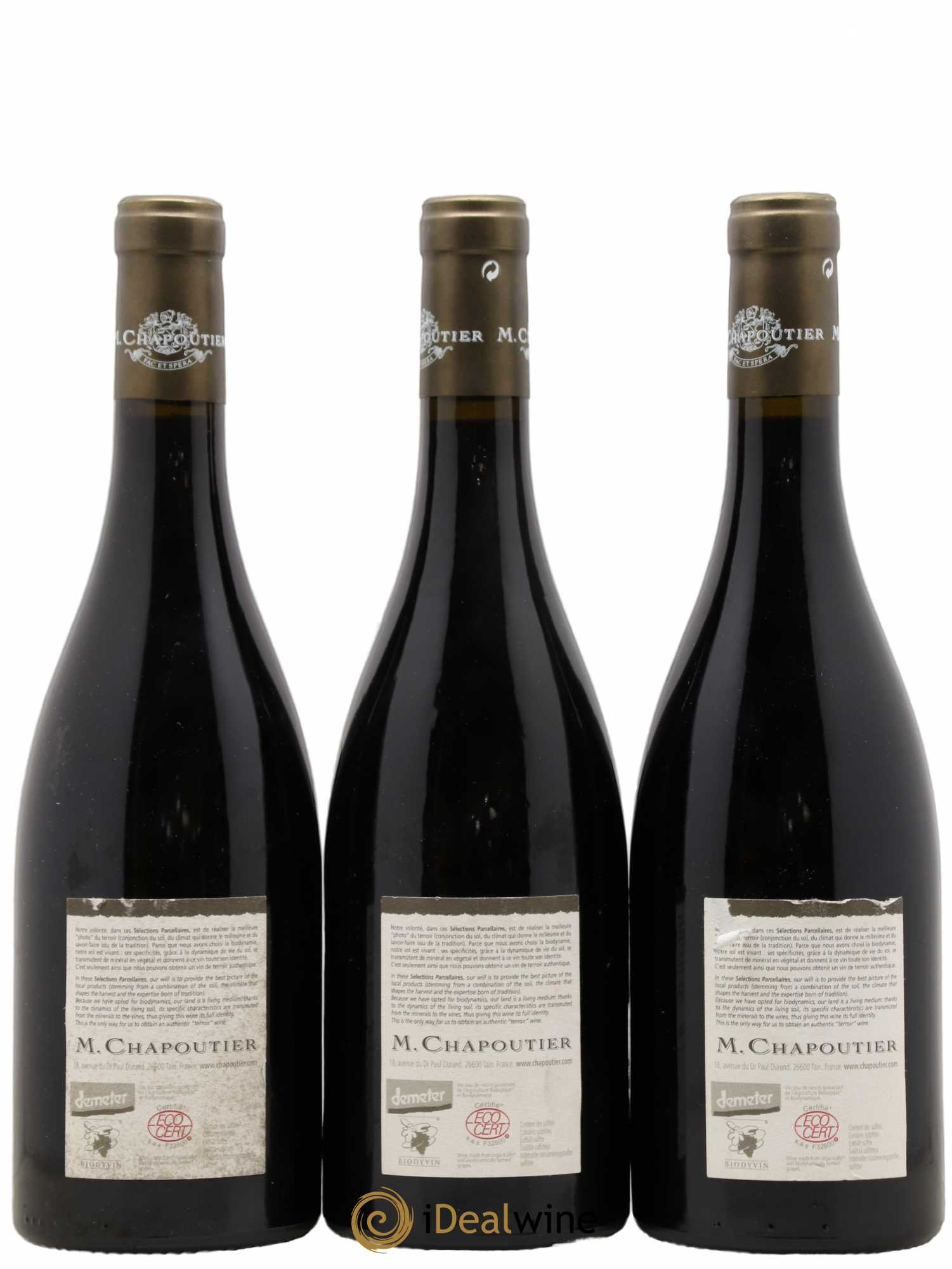 Hermitage Ermitage l'Ermite Chapoutier 2005 - Lot de 3 bouteilles - 1
