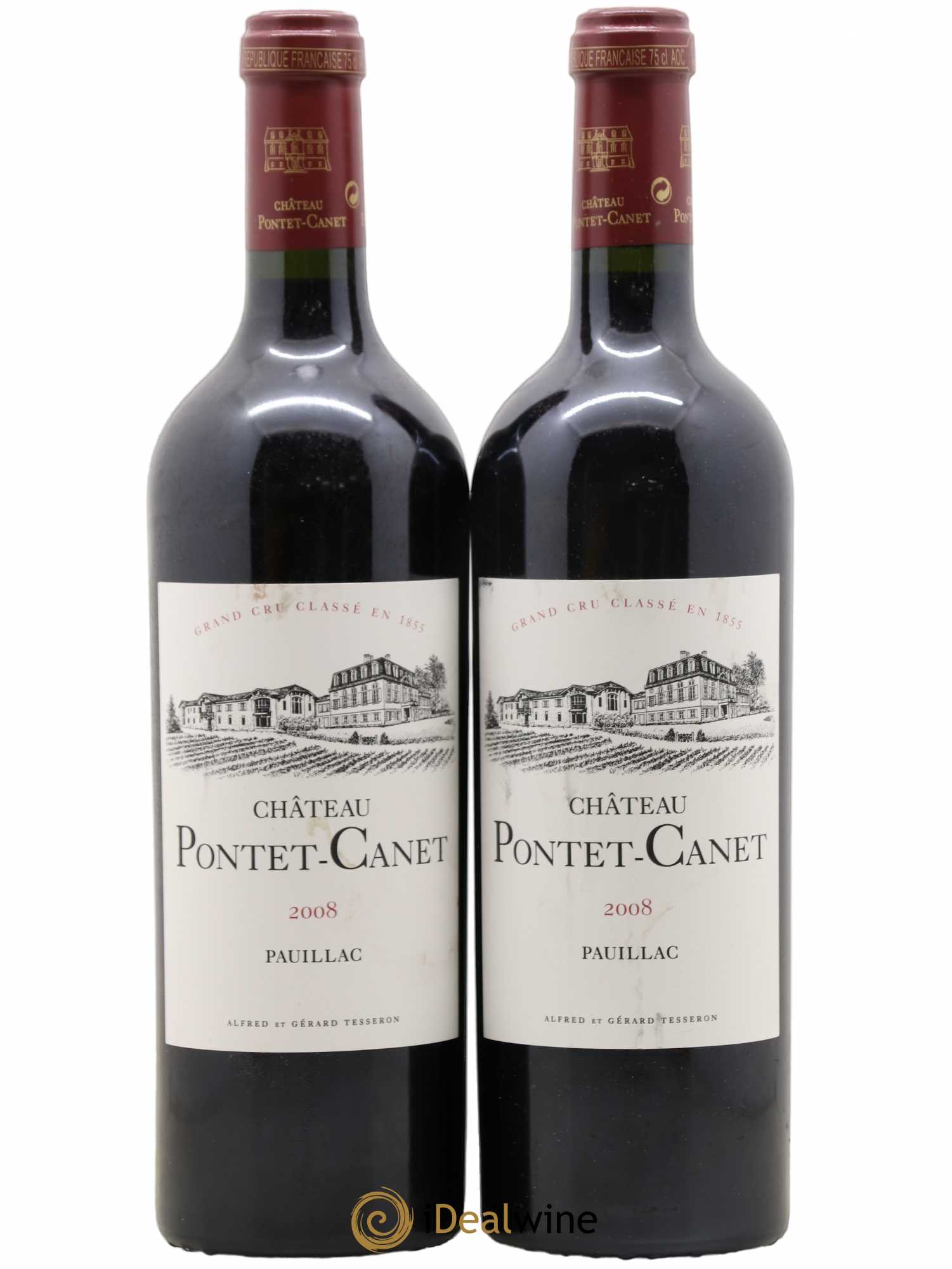 Château Pontet Canet 5ème Grand Cru Classé 2008 - Lot de 2 bouteilles - 0