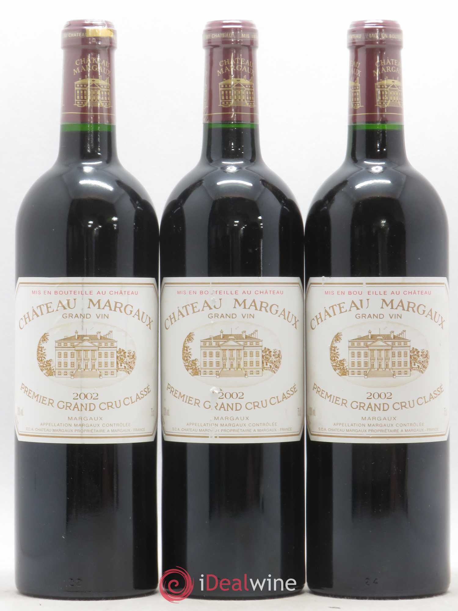 Château Margaux 1er Grand Cru Classé 2002 - Lot de 3 bouteilles - 0
