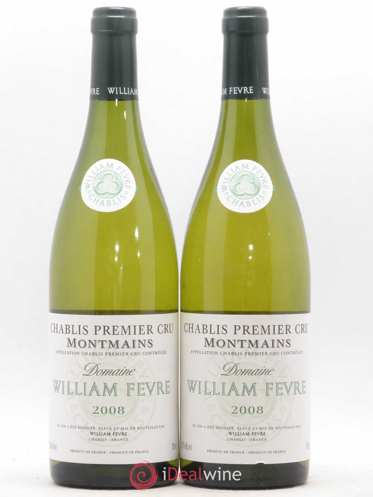 Chablis 1er Cru Montmains William Fèvre 2008 - Lot de 2 bouteilles - 0