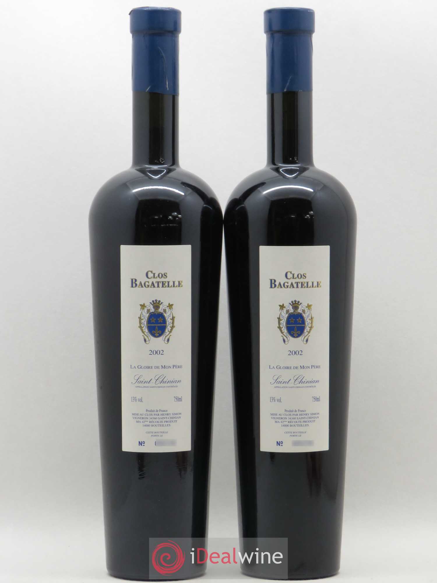 Saint-Chinian Clos Bagatelle La Gloire De Mon Pere 2002 - Posten von 2 Flaschen - 0
