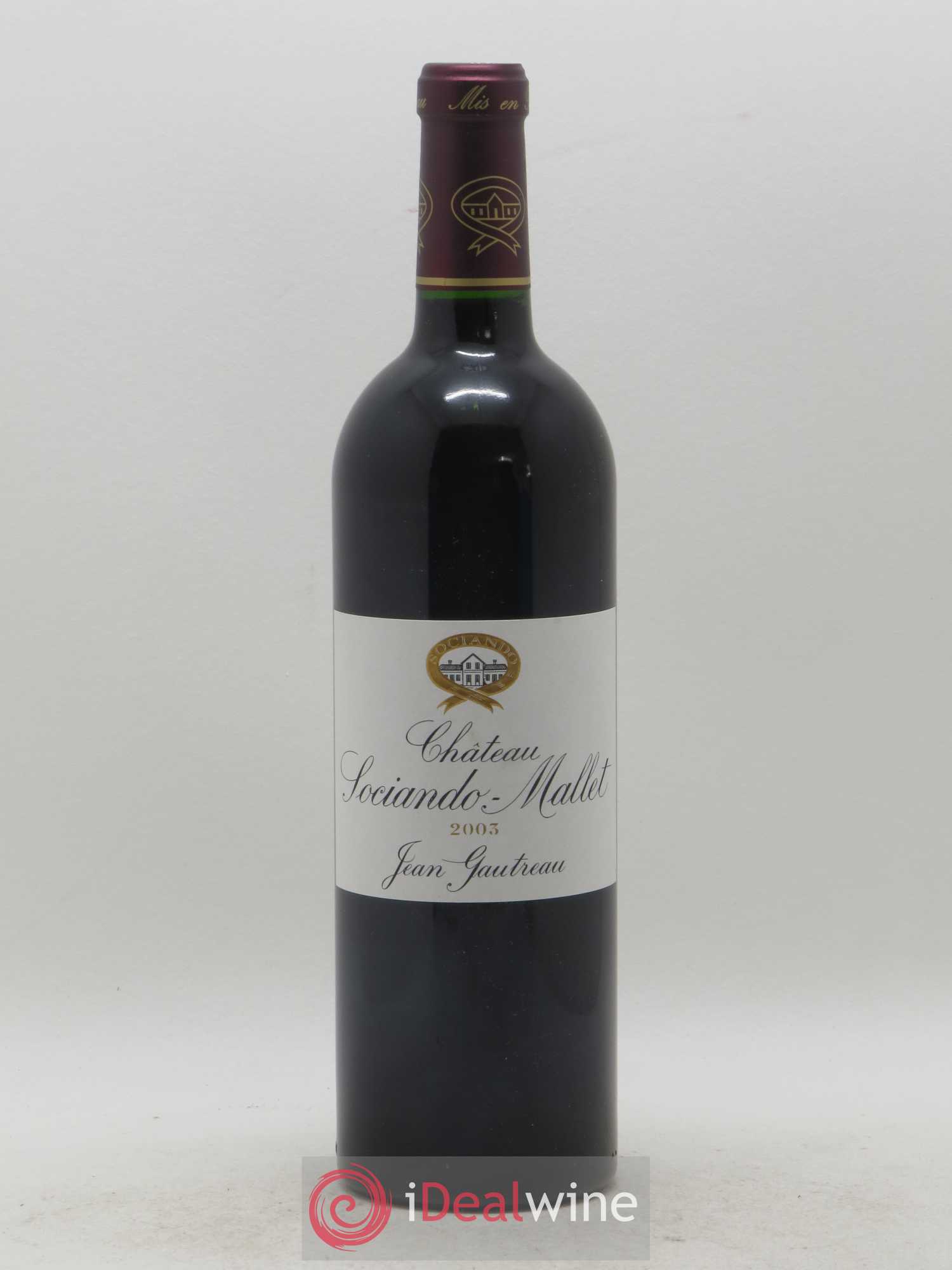 Château Sociando Mallet 2003 - Lot de 1 bouteille - 0