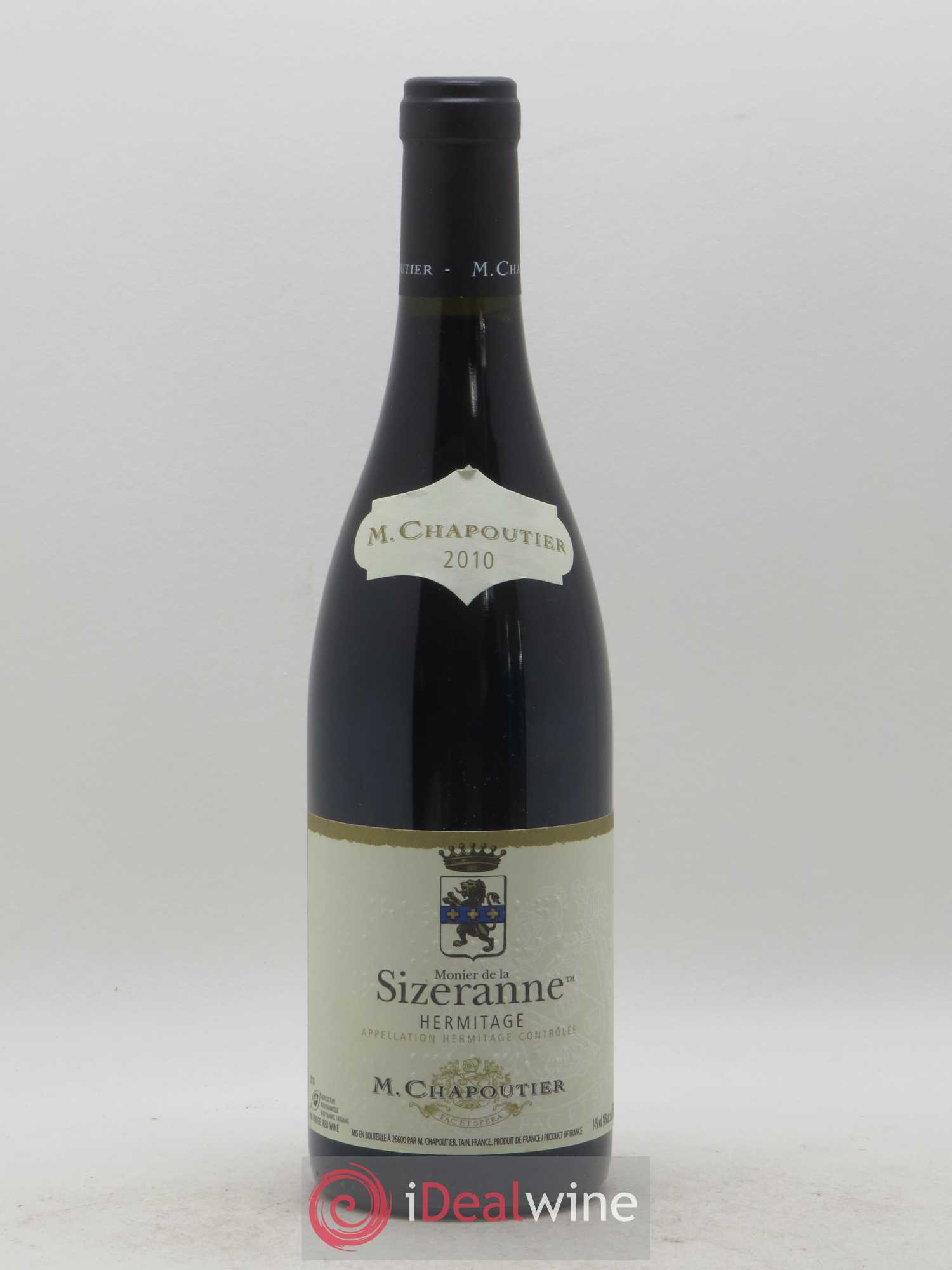 Hermitage Monier de La Sizeranne Chapoutier 2010 - Lot de 1 bouteille - 0