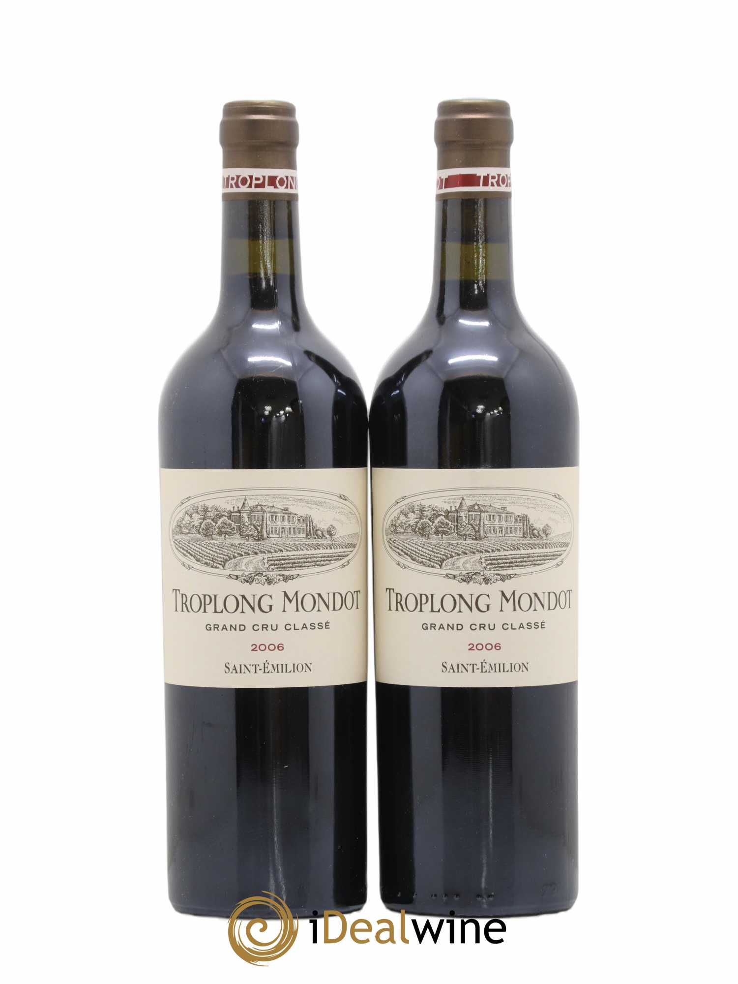 Château Troplong Mondot 1er Grand Cru Classé B 2006 - Lot de 2 bouteilles - 0