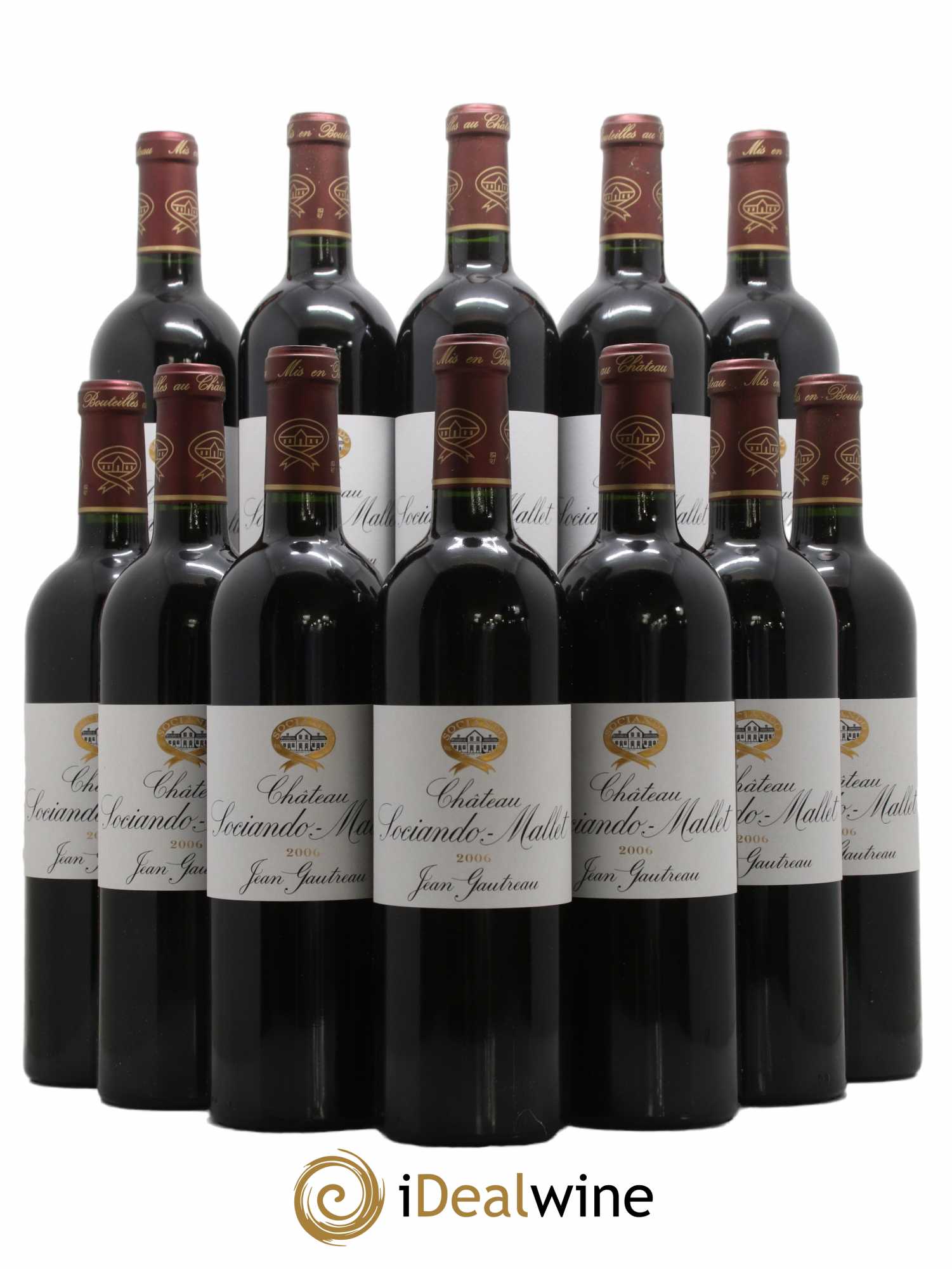 Château Sociando Mallet 2006 - Lot de 12 bouteilles - 0