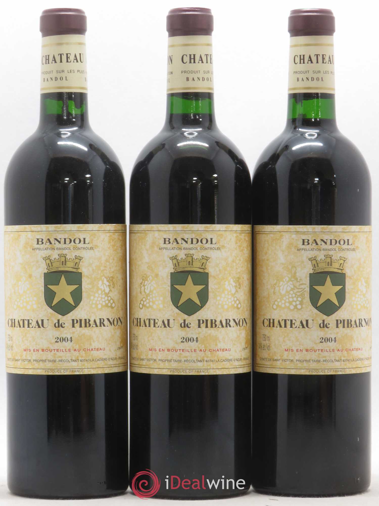 Bandol Château de Pibarnon Comte de Saint-Victor 2004 - Lot de 3 bouteilles - 0