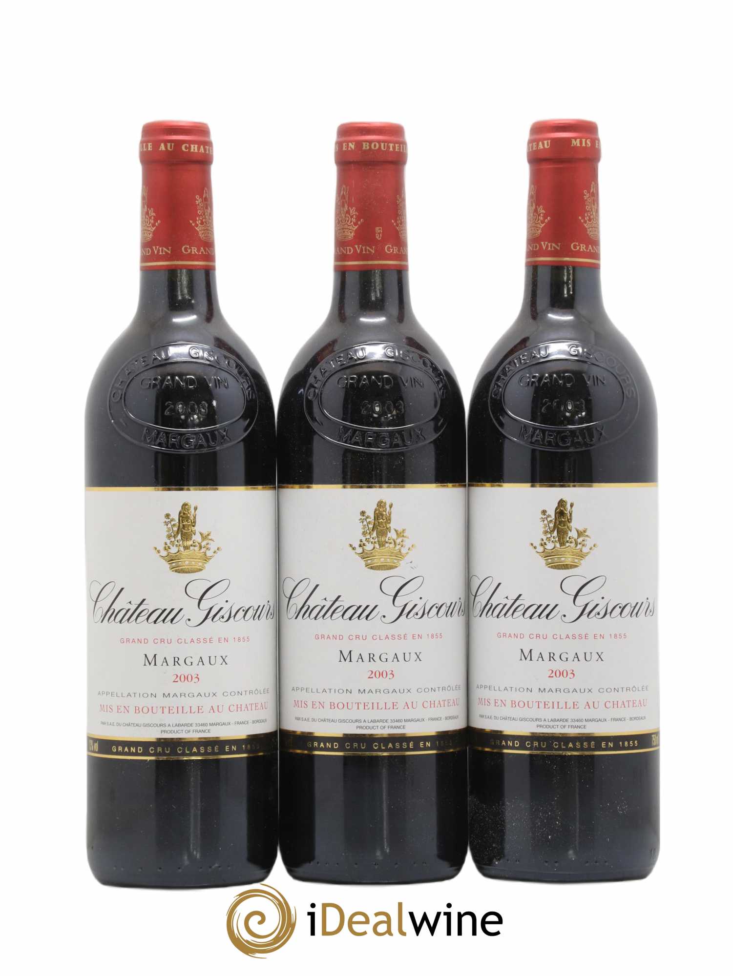 Château Giscours 3ème Grand Cru Classé 2003 - Lot de 3 bouteilles - 0