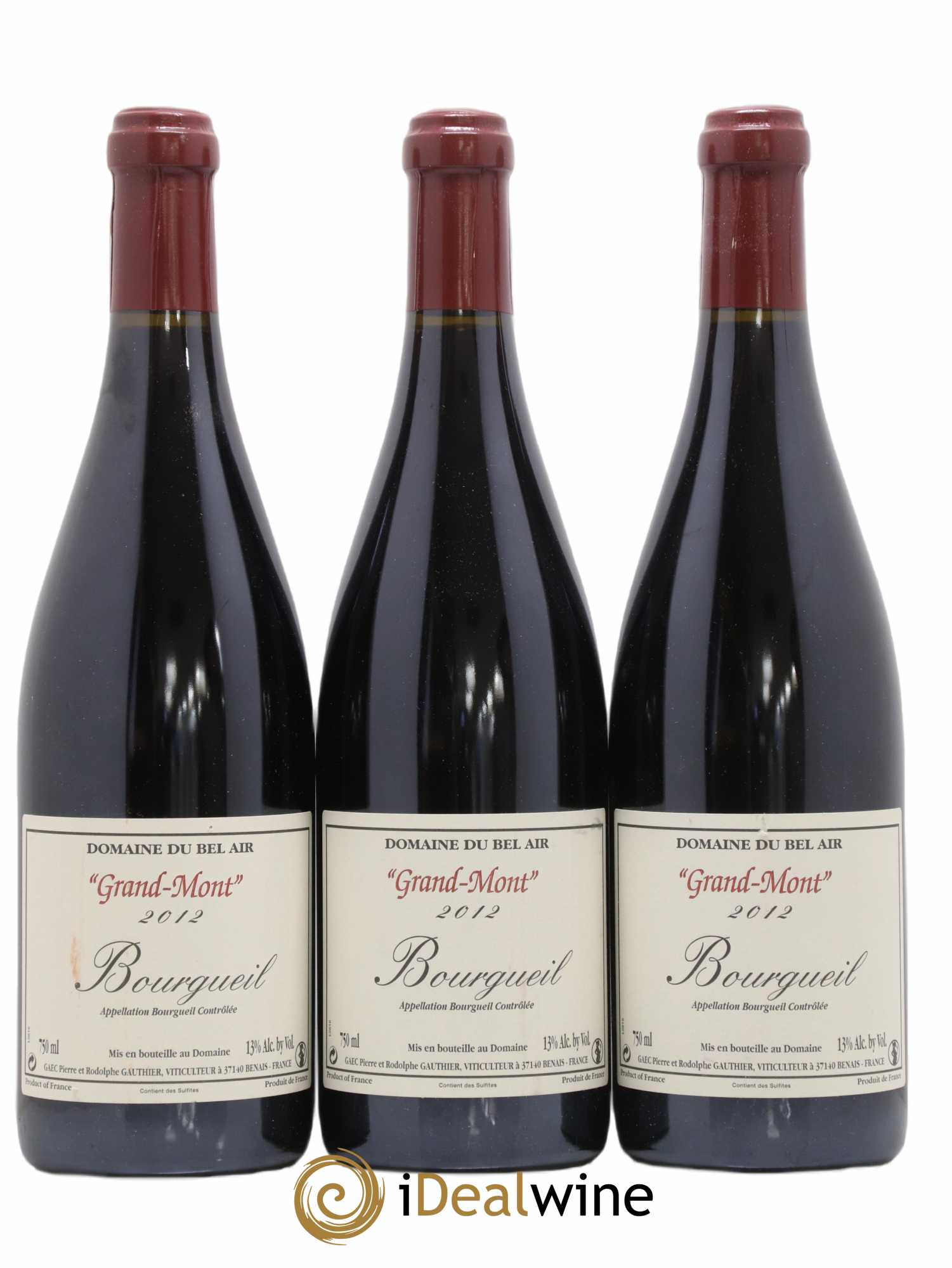 Bourgueil Grand Mont Domaine du Bel Air 2012 - Lot de 3 bouteilles - 0