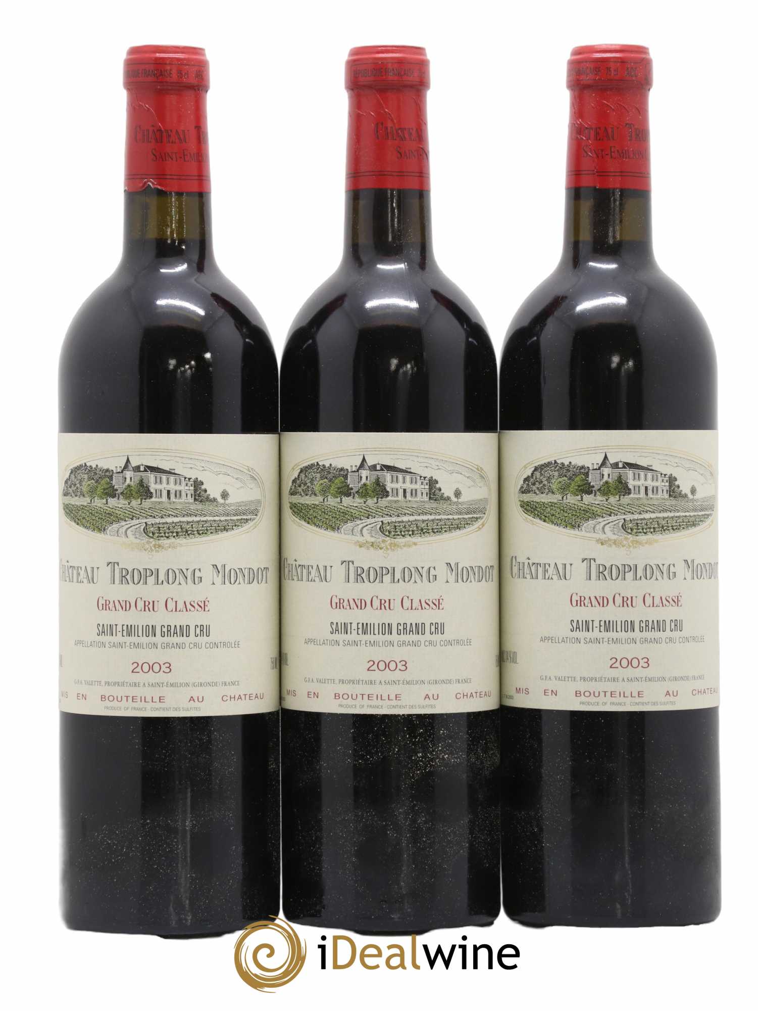 Château Troplong Mondot 1er Grand Cru Classé B 2003 - Lot de 12 bouteilles - 3