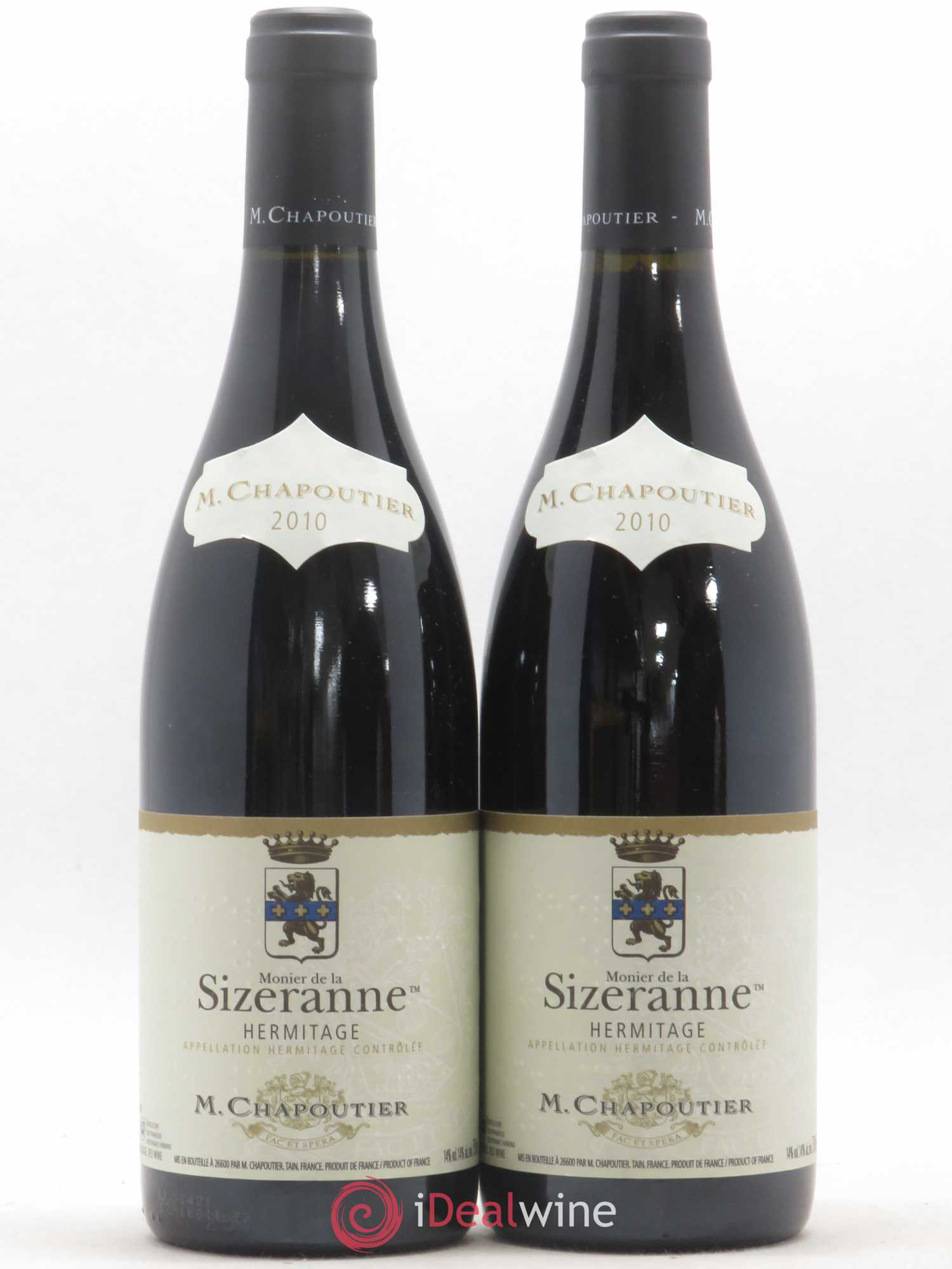 Hermitage Monier de La Sizeranne Chapoutier 2010 - Lot de 2 bouteilles - 0