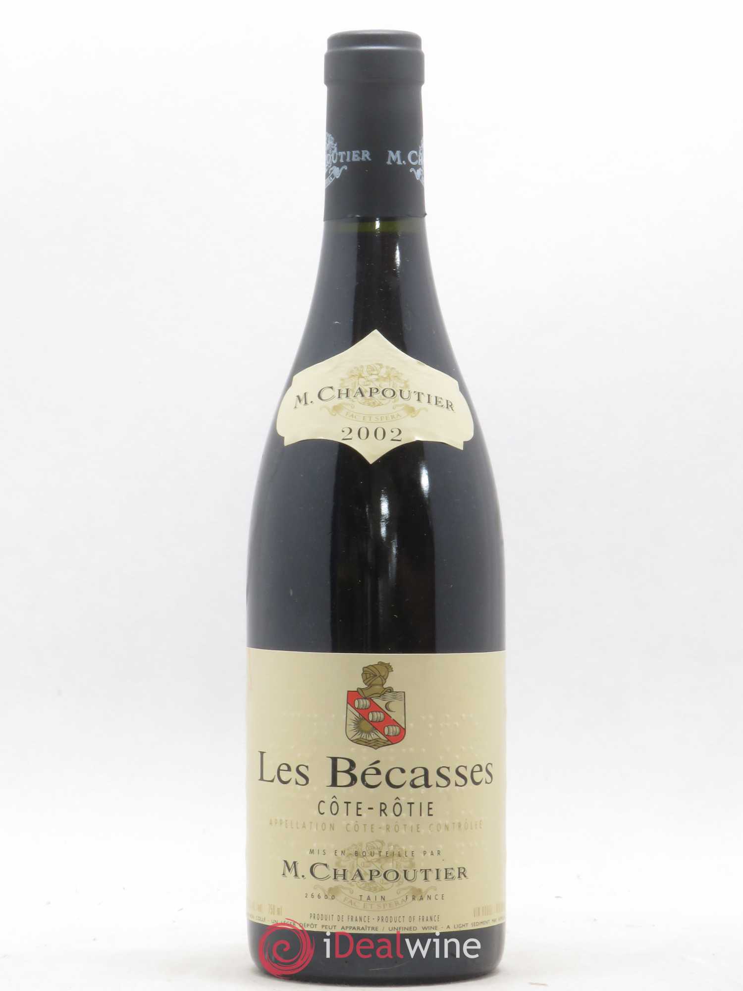 Côte-Rôtie Les Bécasses Chapoutier 2002 - Lot de 1 bouteille - 0