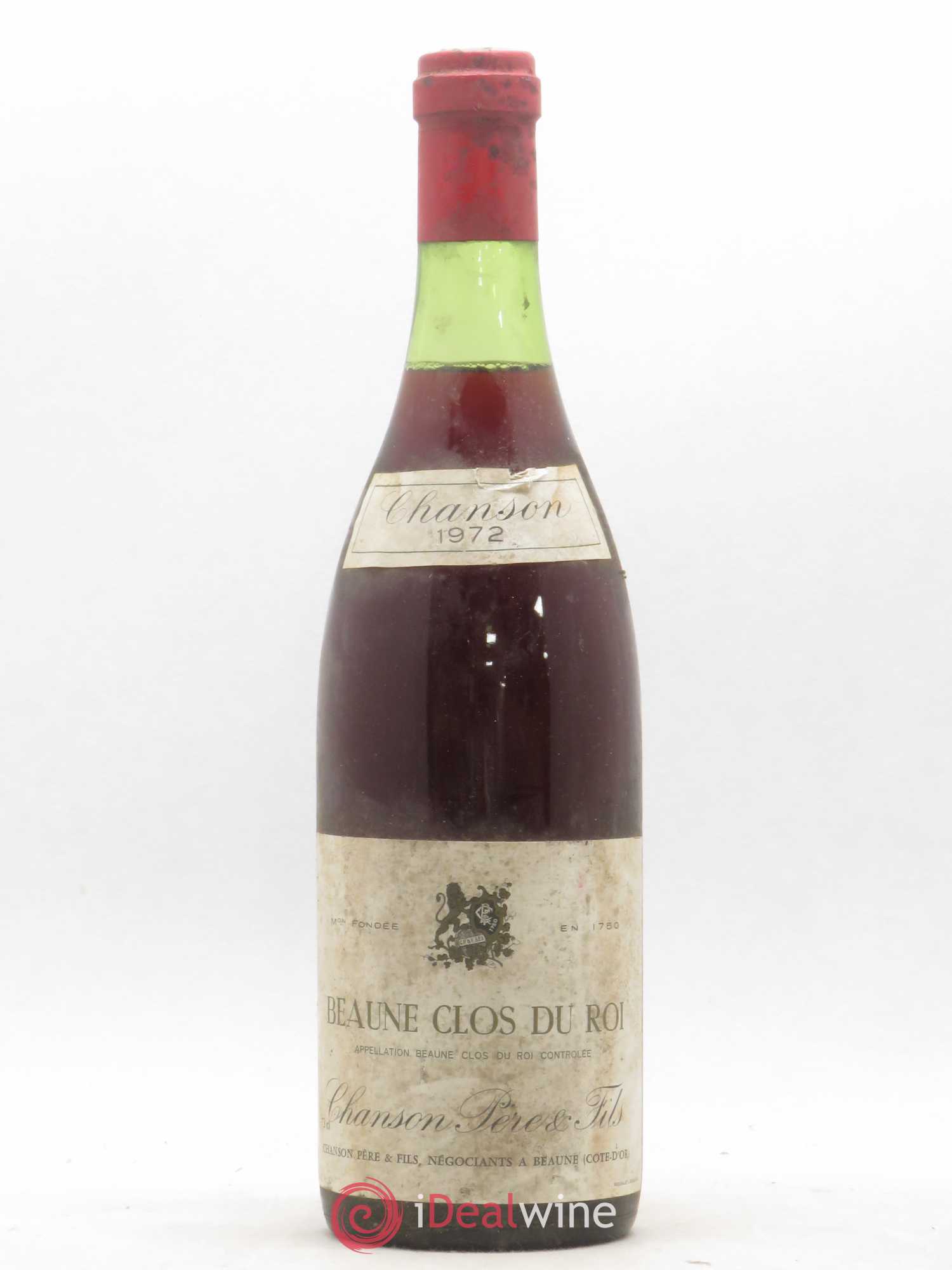 Beaune 1er Cru Clos du Roi Chanson 1972 - Lot de 1 bouteille - 0