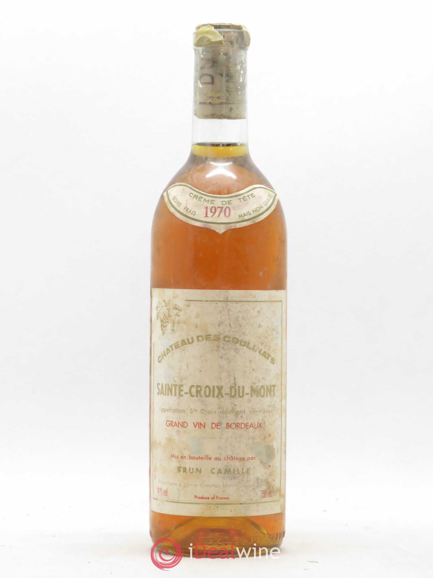 Sainte-Croix-du-Mont Château des Coulinats crème de tête 1970 - Lotto di 1 bottiglia - 0