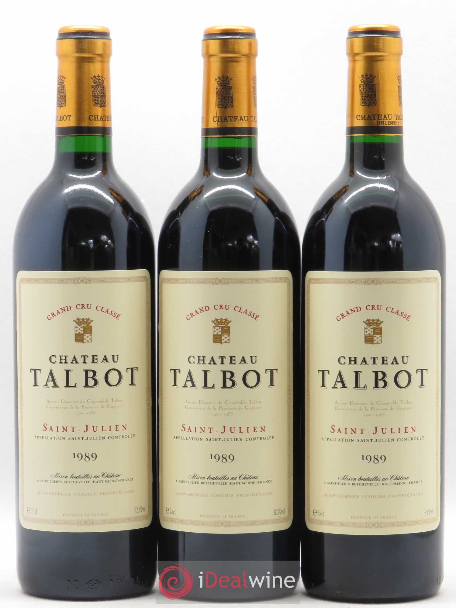 Château Talbot 4ème Grand Cru Classé 1989 - Lot de 12 bouteilles - 2