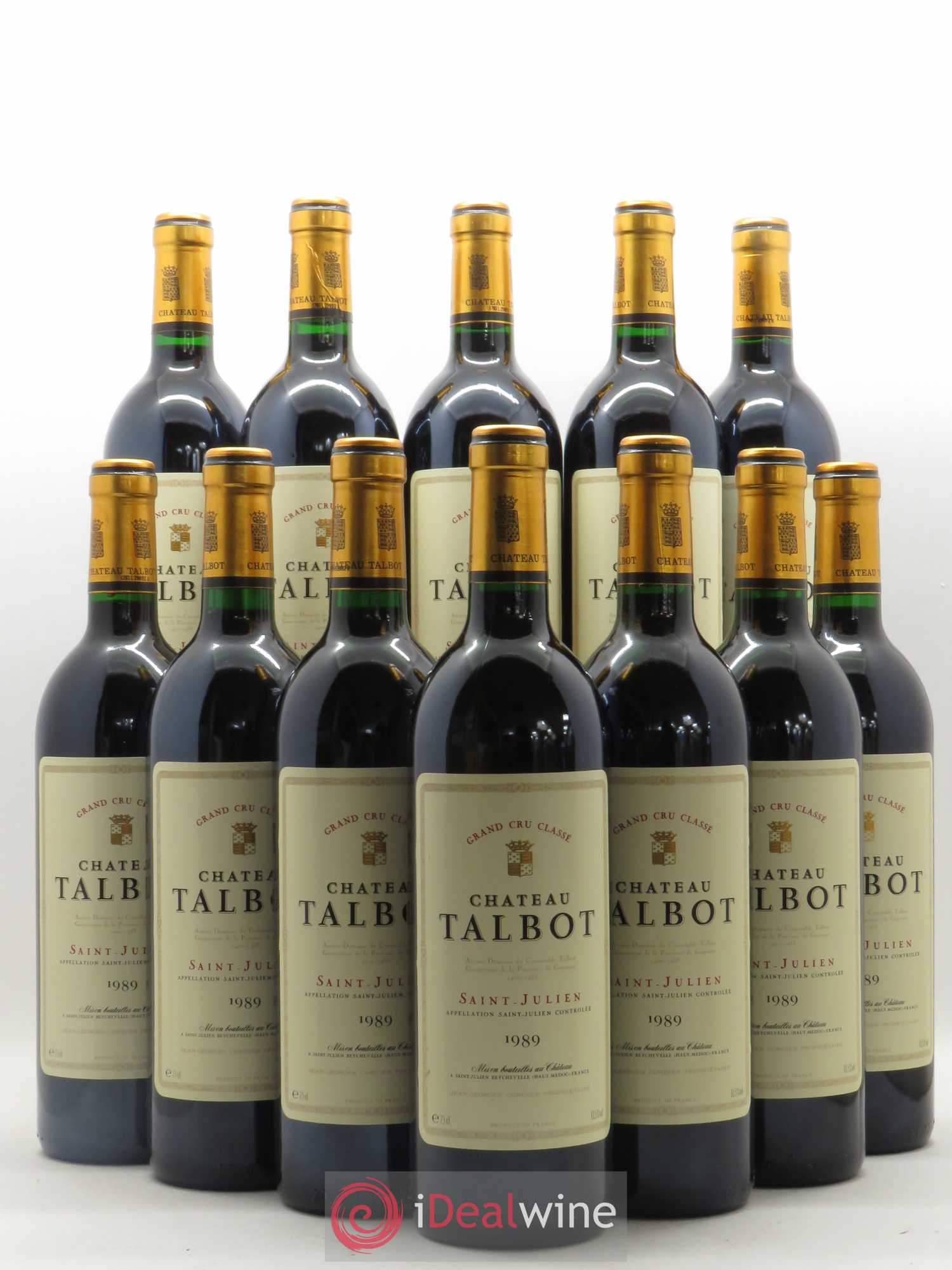 Château Talbot 4ème Grand Cru Classé 1989 - Lot de 12 bouteilles - 0