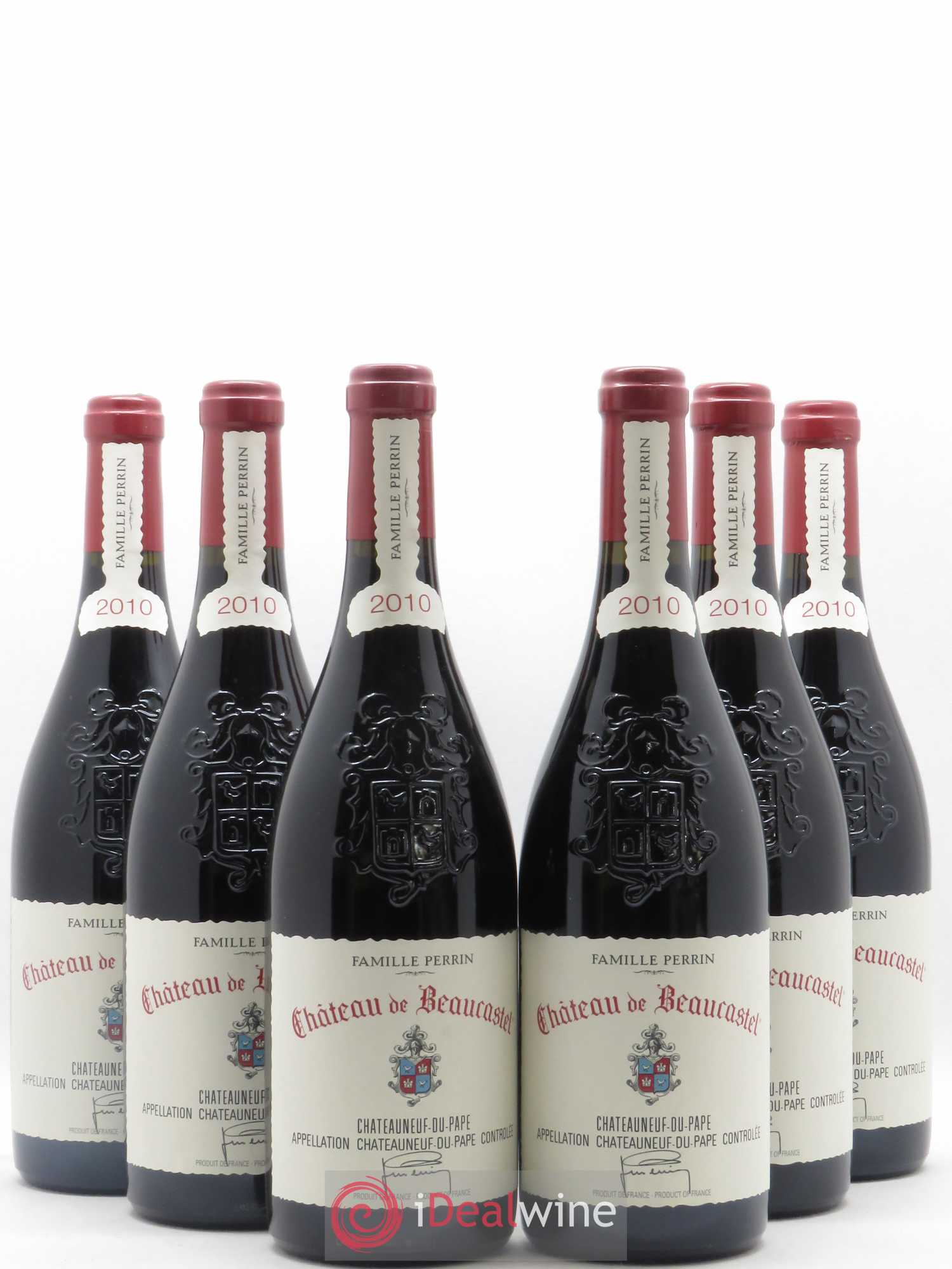 Châteauneuf-du-Pape Château de Beaucastel Famille Perrin 2010 - Lot de 6 bouteilles - 0