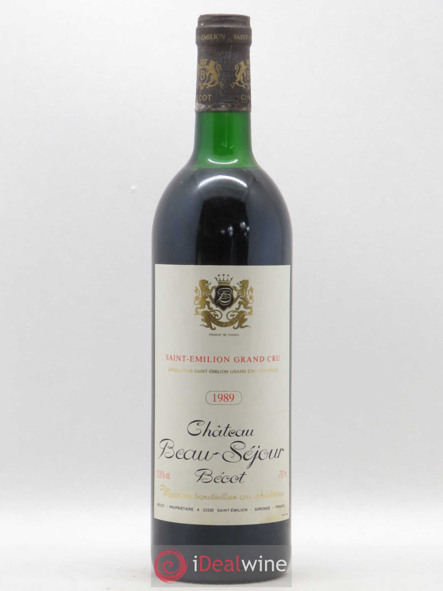 Château Beau-Séjour Bécot 1er Grand Cru Classé B 1989 - Lot de 1 bouteille - 0