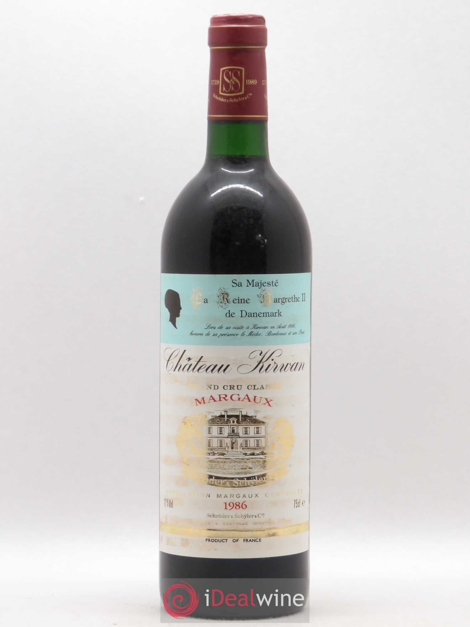Château Kirwan 3ème Grand Cru Classé 1986 - Lot de 1 bouteille - 0