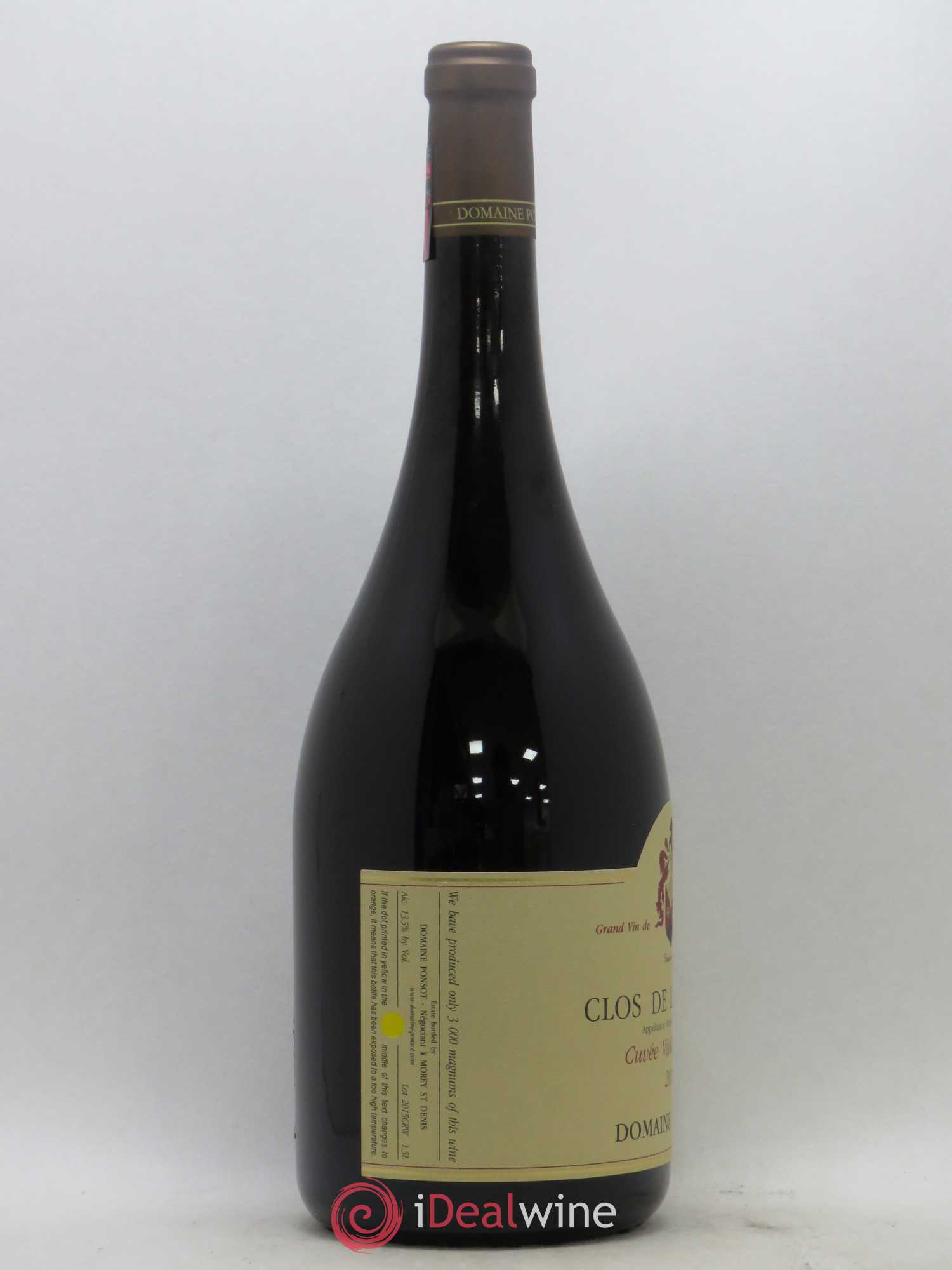 Clos de la Roche Grand Cru Vieilles Vignes Ponsot (Domaine) 2015 - Lot de 1 magnum - 1