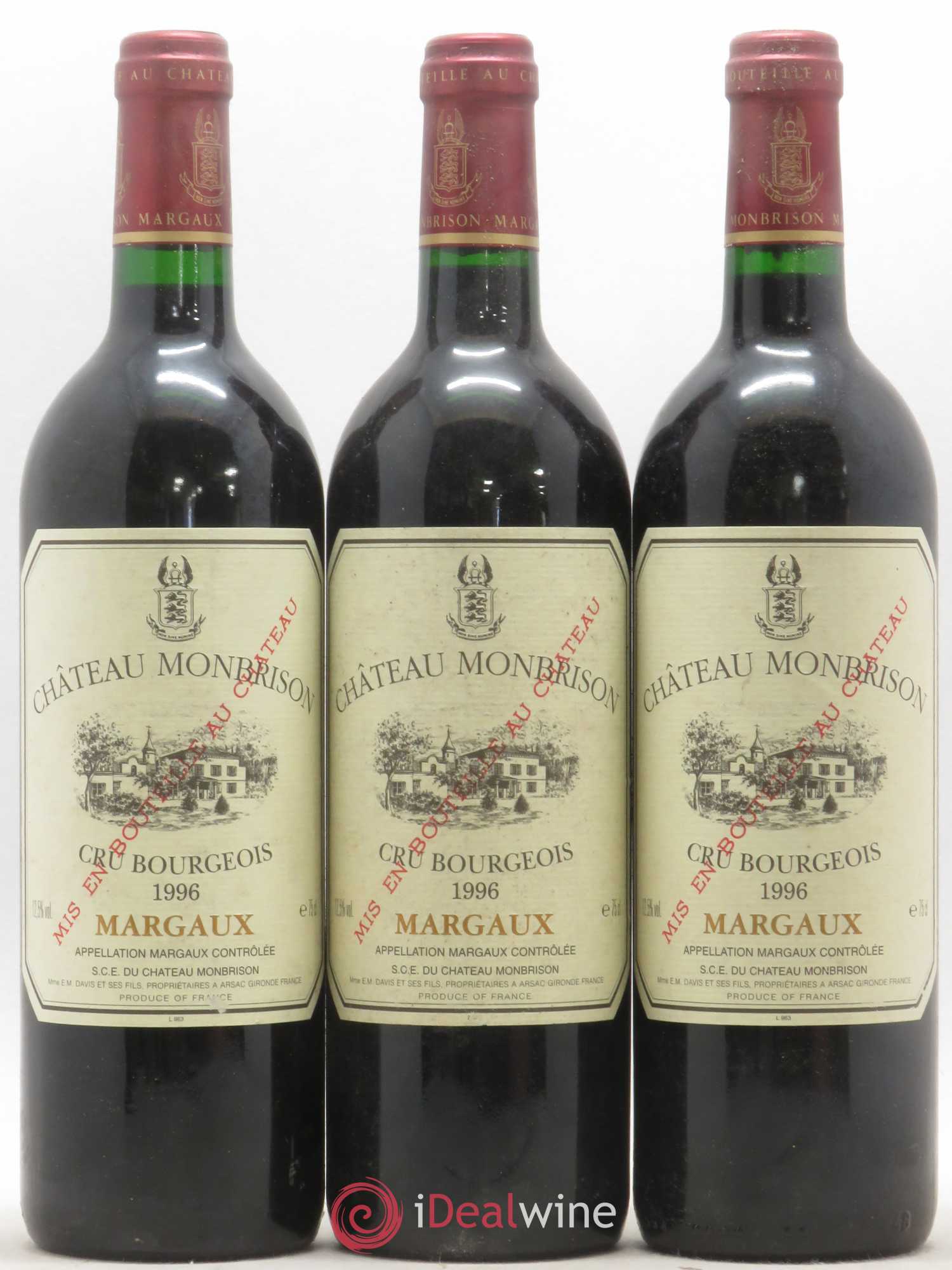 Château Monbrison 1996 - Lot de 12 bouteilles - 1