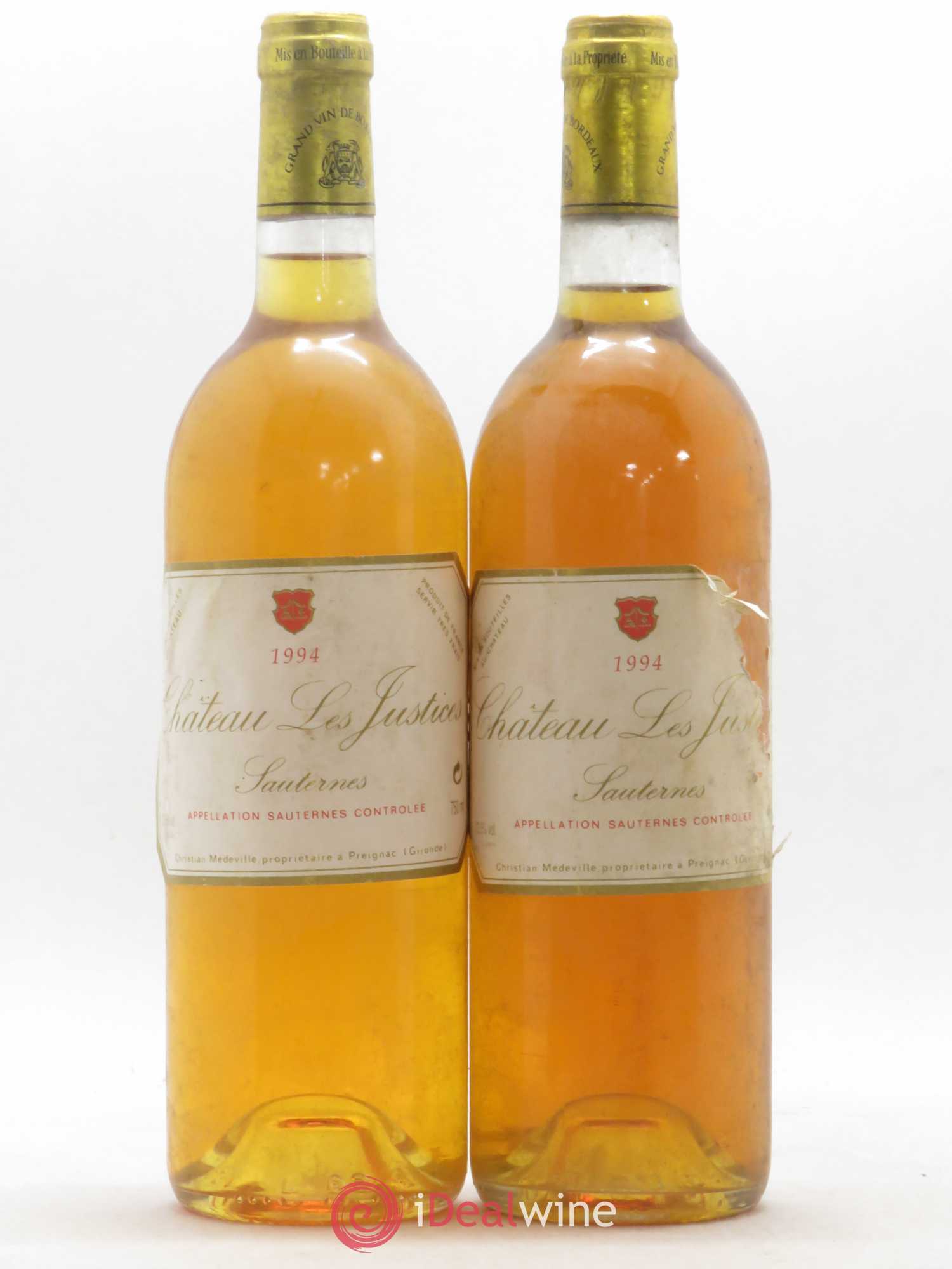 Château les Justices Cru Bourgeois 1994 - Lotto di 2 bottiglie - 0