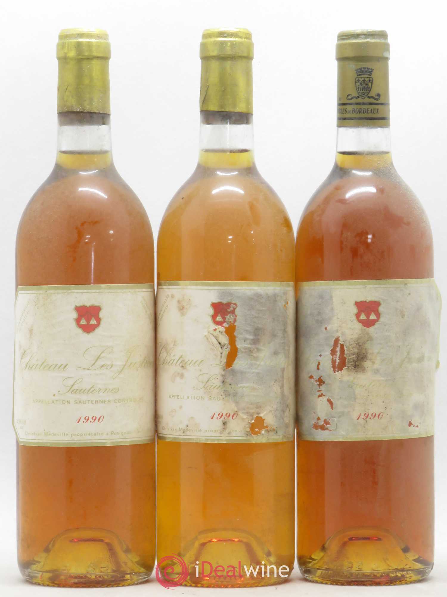 Château les Justices Cru Bourgeois 1990 - Lotto di 3 bottiglie - 0