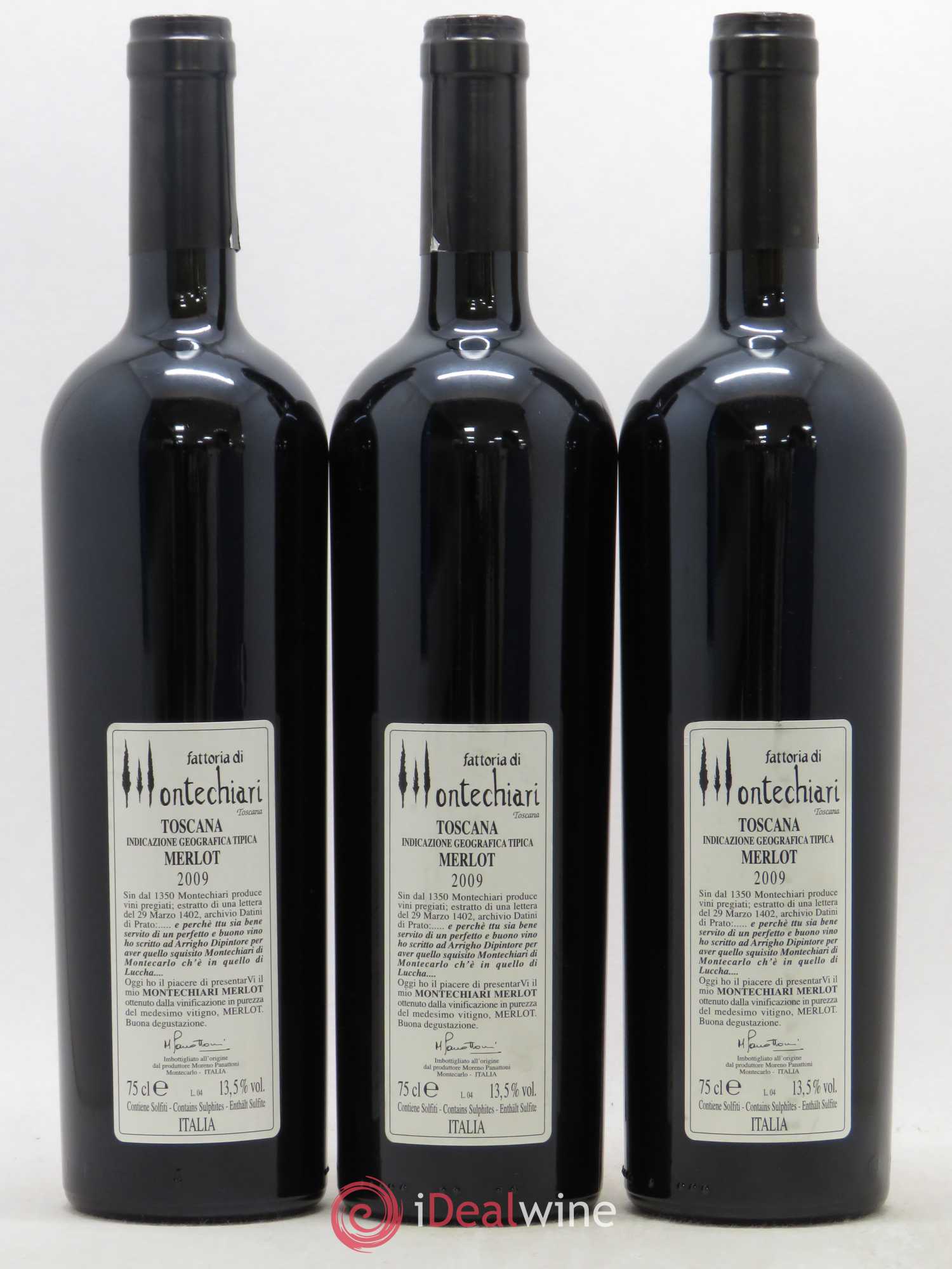 Toscana IGT Montechiari Merlot 2009 - Lot de 3 bouteilles - 1